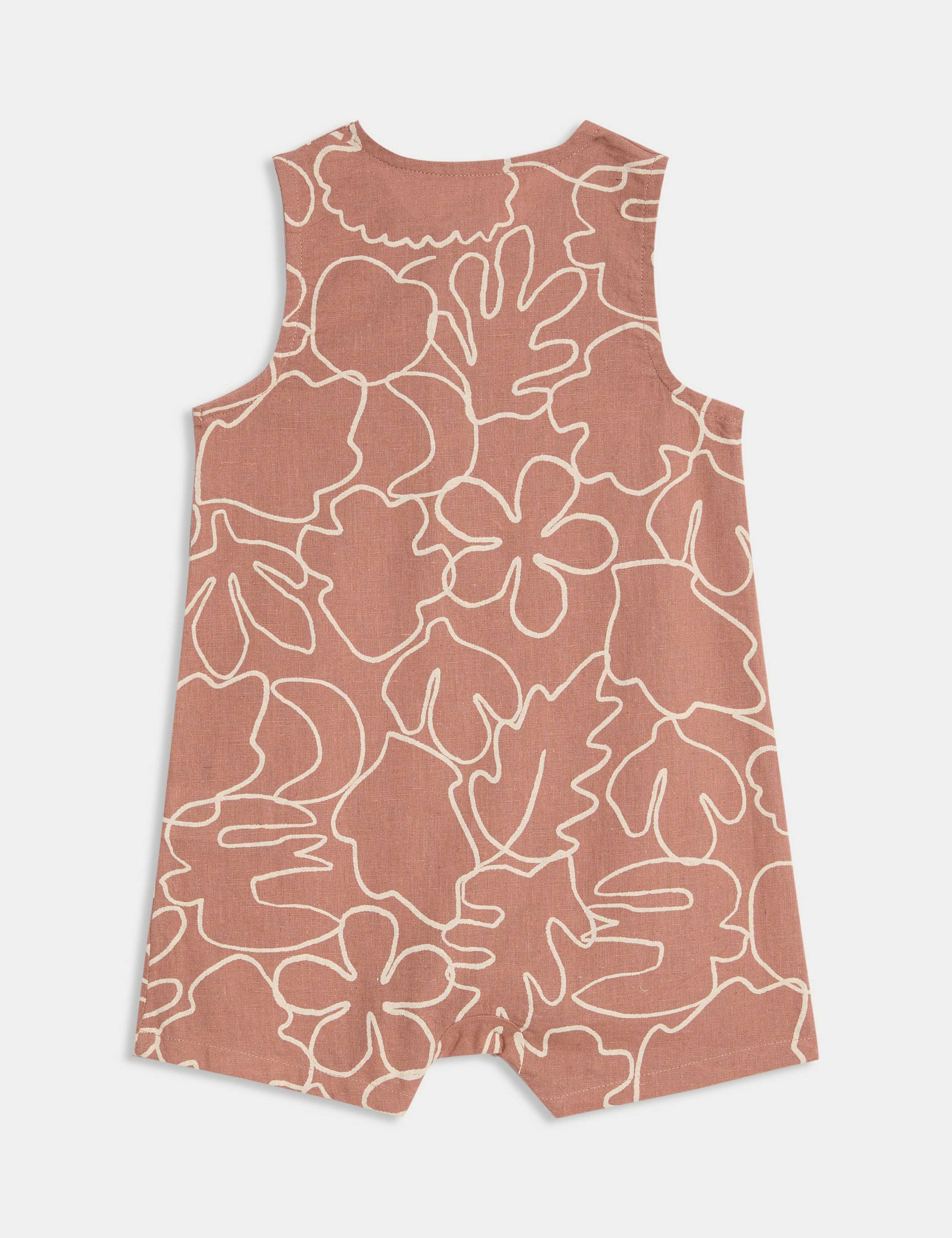 Cotton Rich Leaf Print Romper (0-3 Yrs) 2 of 4