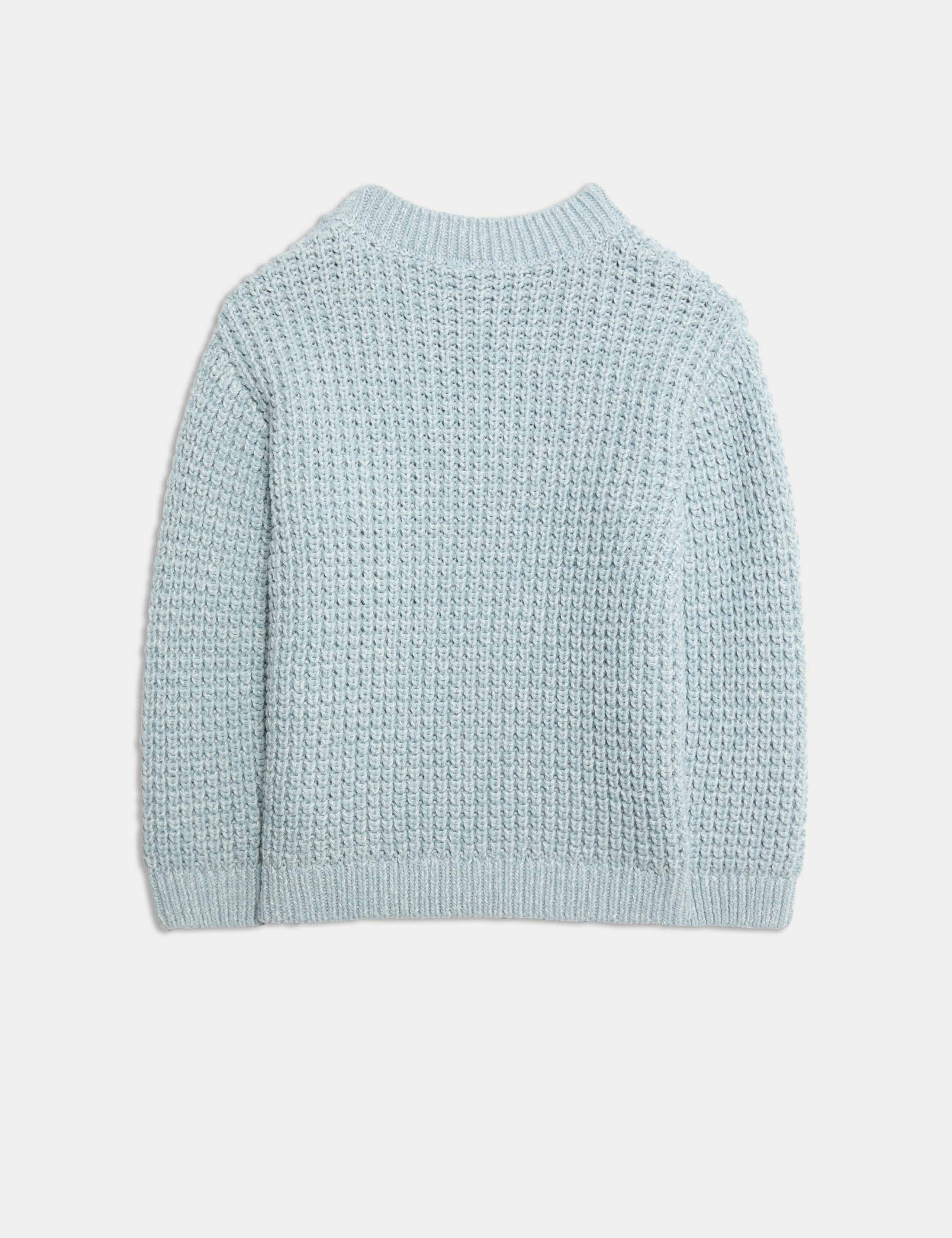 Pure Cotton Open Knit Jumper (0-3 Yrs) 3 of 3