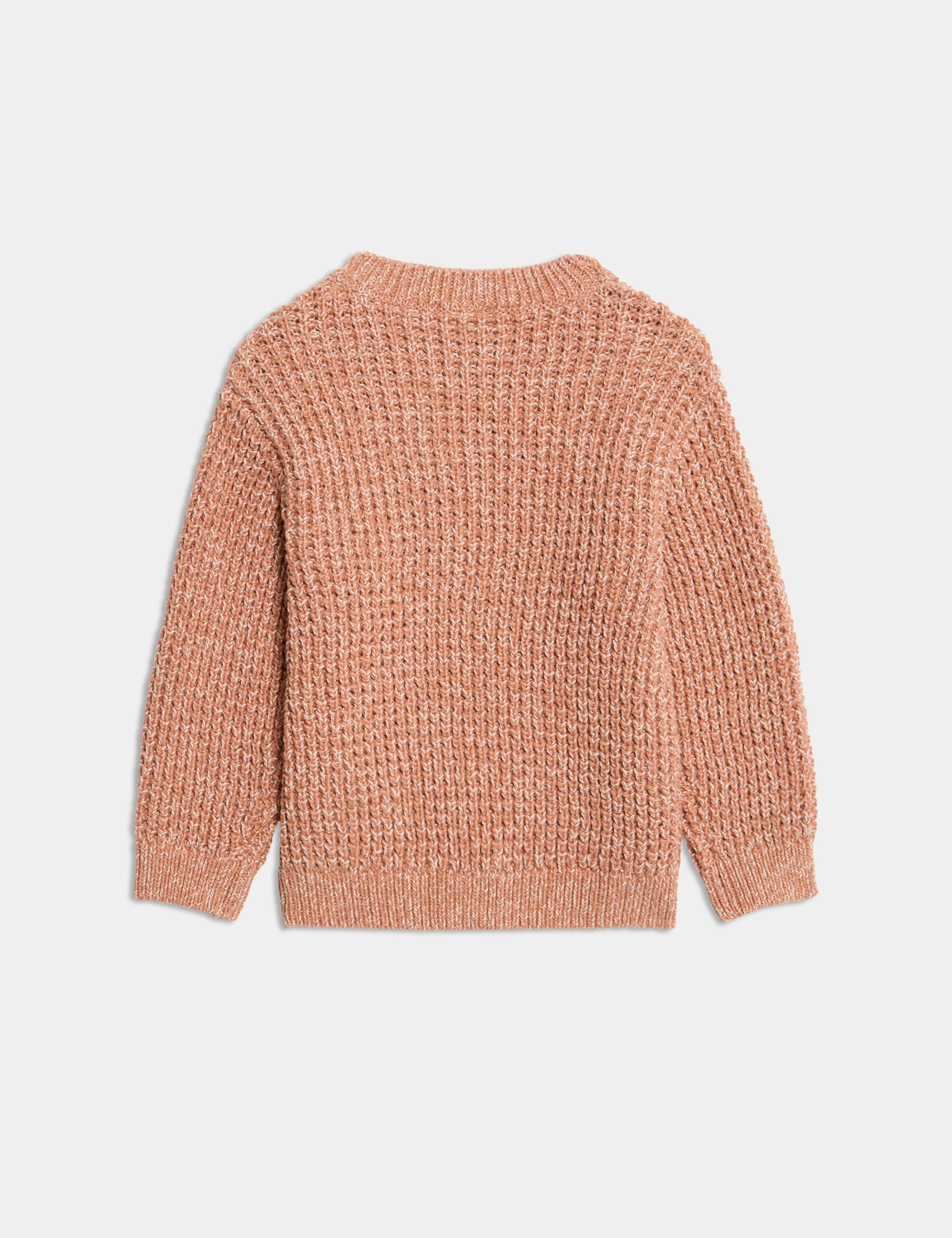 Pure Cotton Open Knit Jumper (0-3 Yrs) 2 of 3