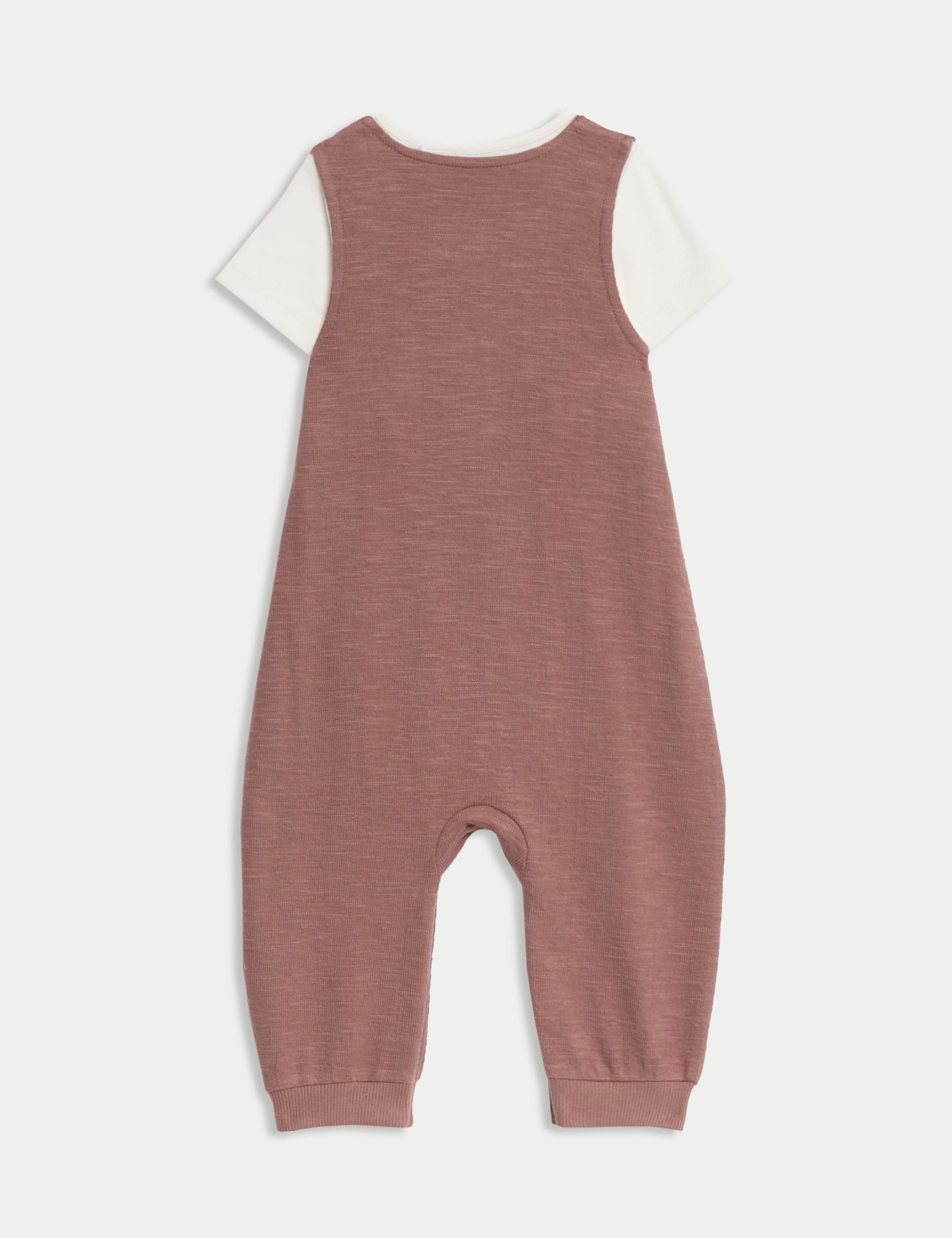 2pc Pure Cotton Romper Outfit (0-3 Yrs) 2 of 6