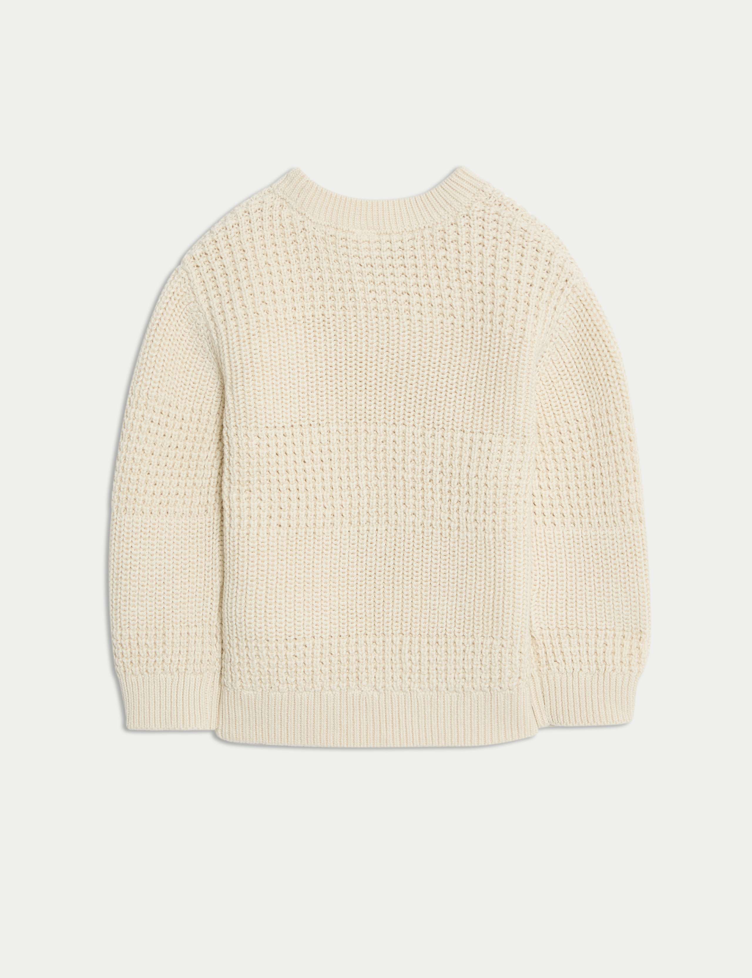 Pure Cotton Knitted Jumper (0-3 Yrs) 2 of 3