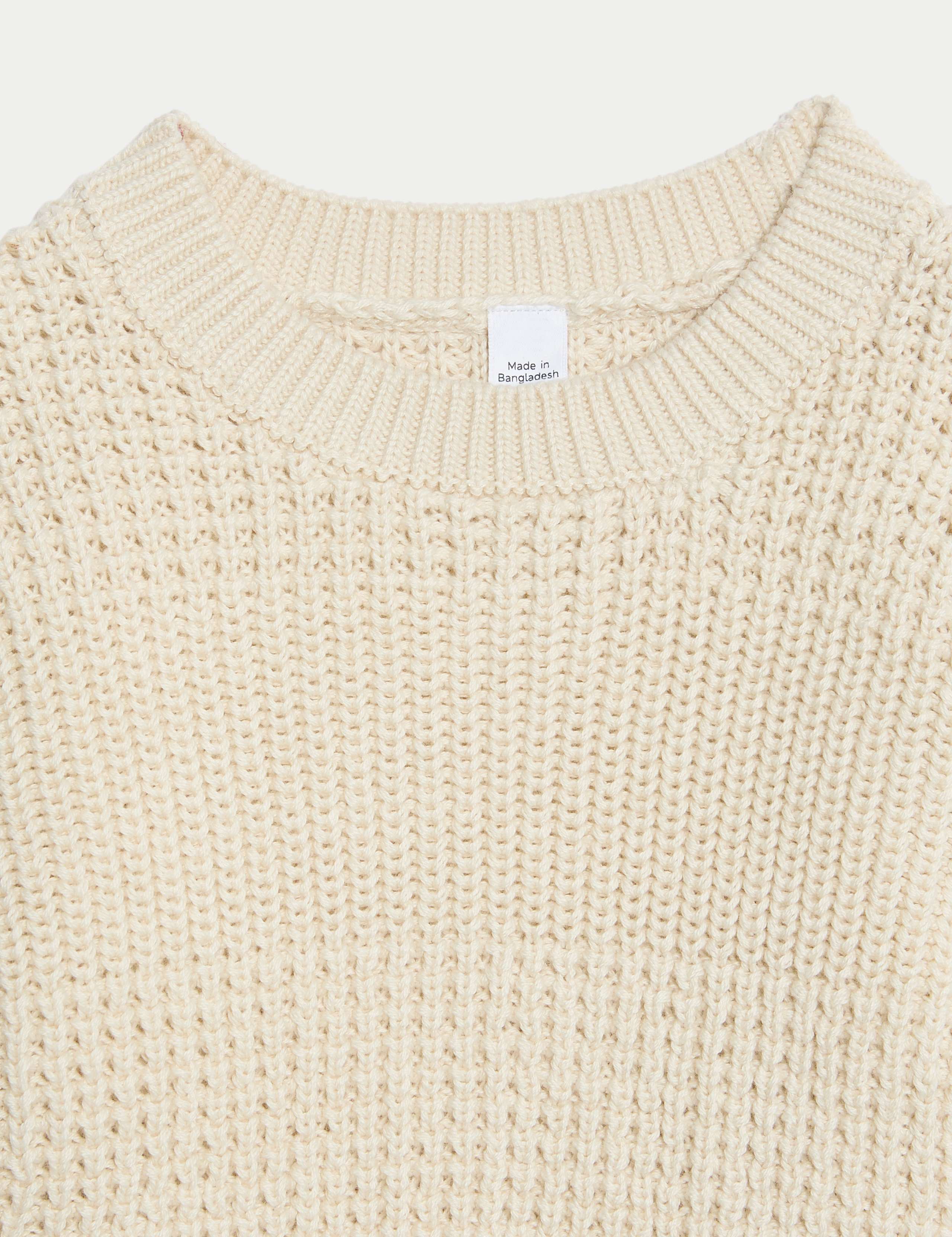 Pure Cotton Knitted Jumper (0-3 Yrs) 3 of 3