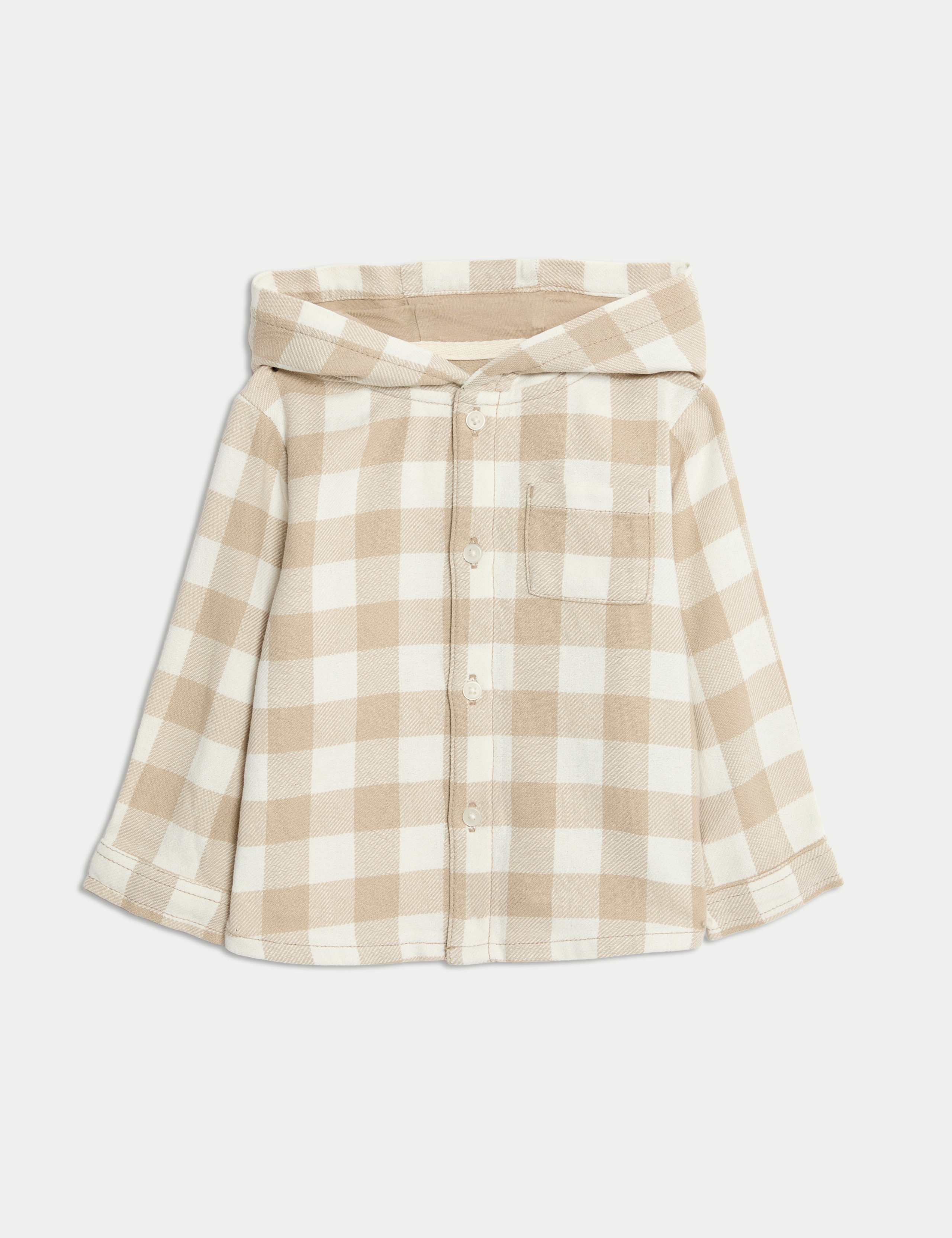3pc Pure Cotton Checked Shacket Outfit (0-6 Yrs) 3 of 8