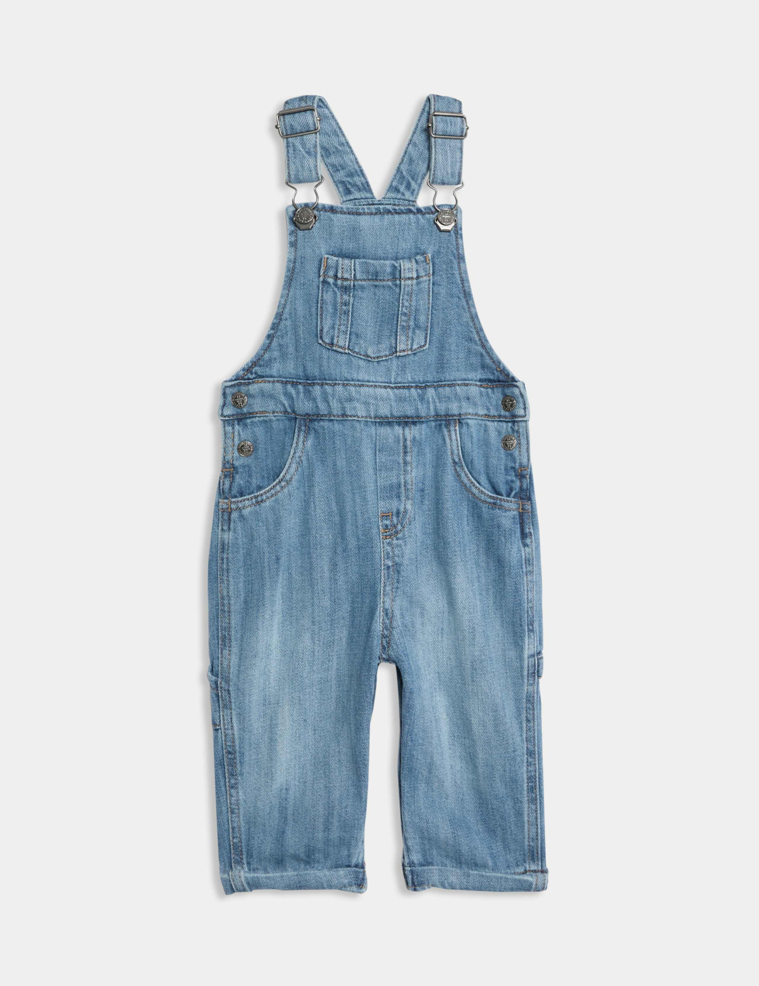 2pc Pure Cotton Denim Dungaree Outfit (0-3 Yrs) 4 of 6