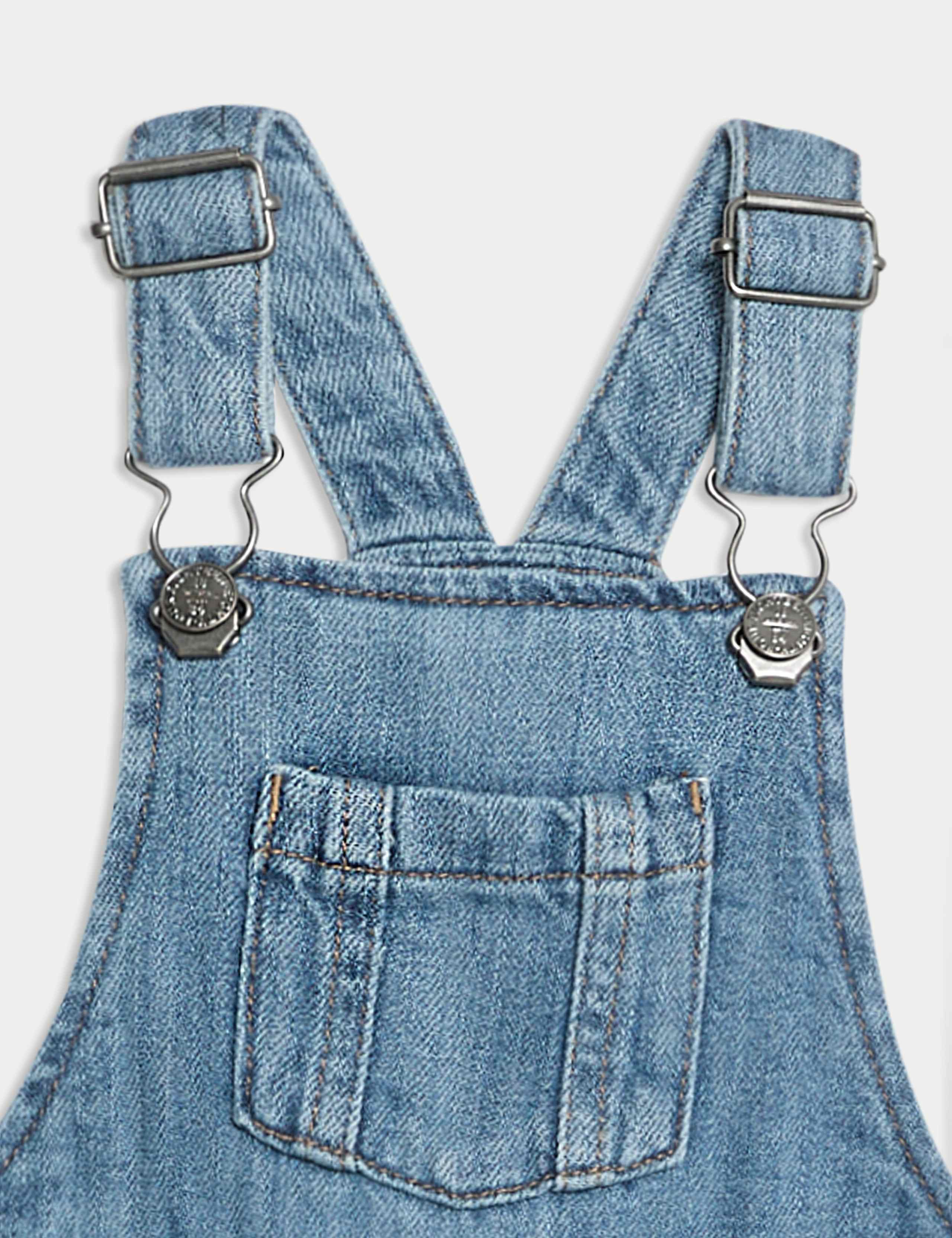 2pc Pure Cotton Denim Dungaree Outfit (0-3 Yrs) 6 of 6