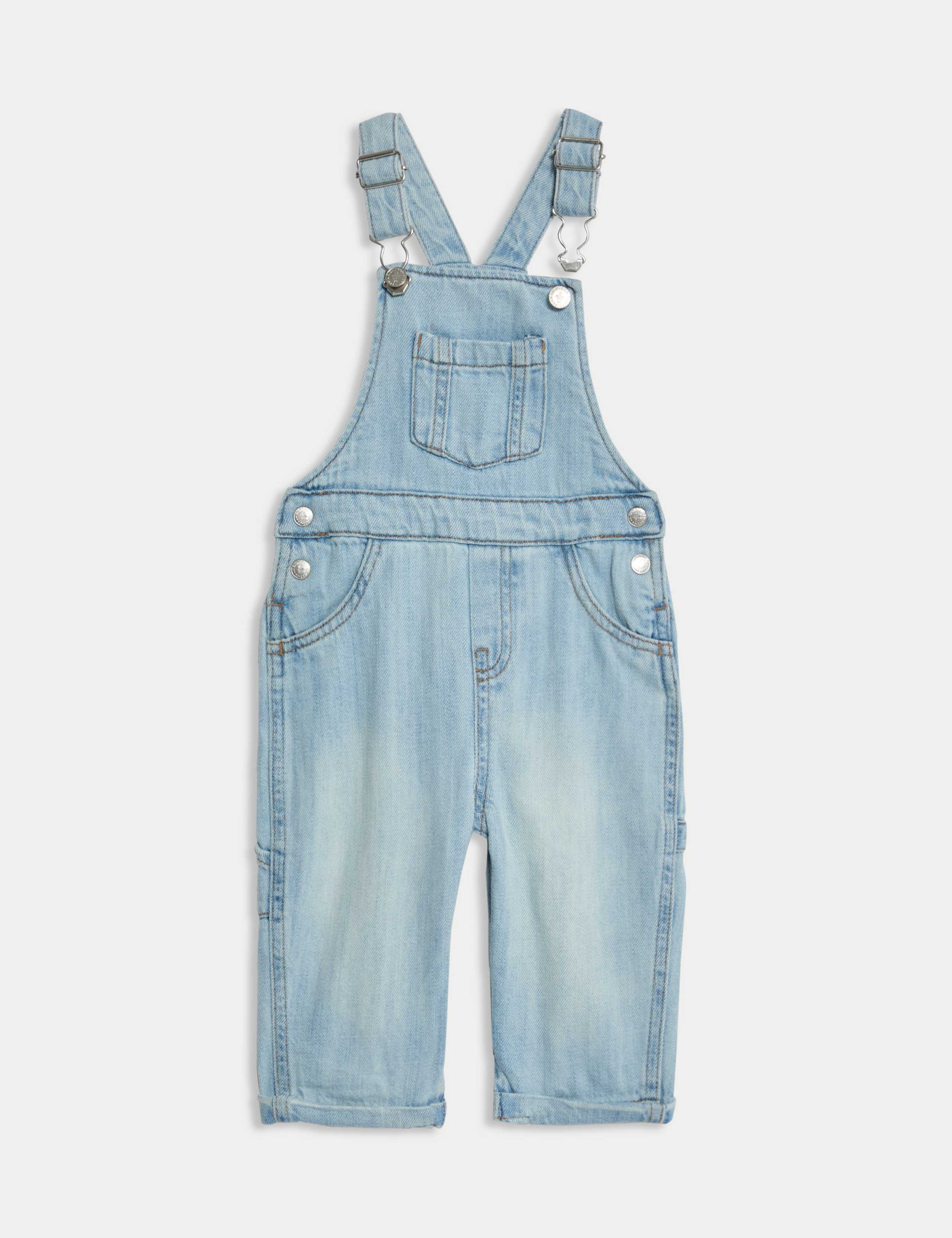 2pc Pure Cotton Denim Dungaree Outfit (0-3 Yrs) 4 of 6