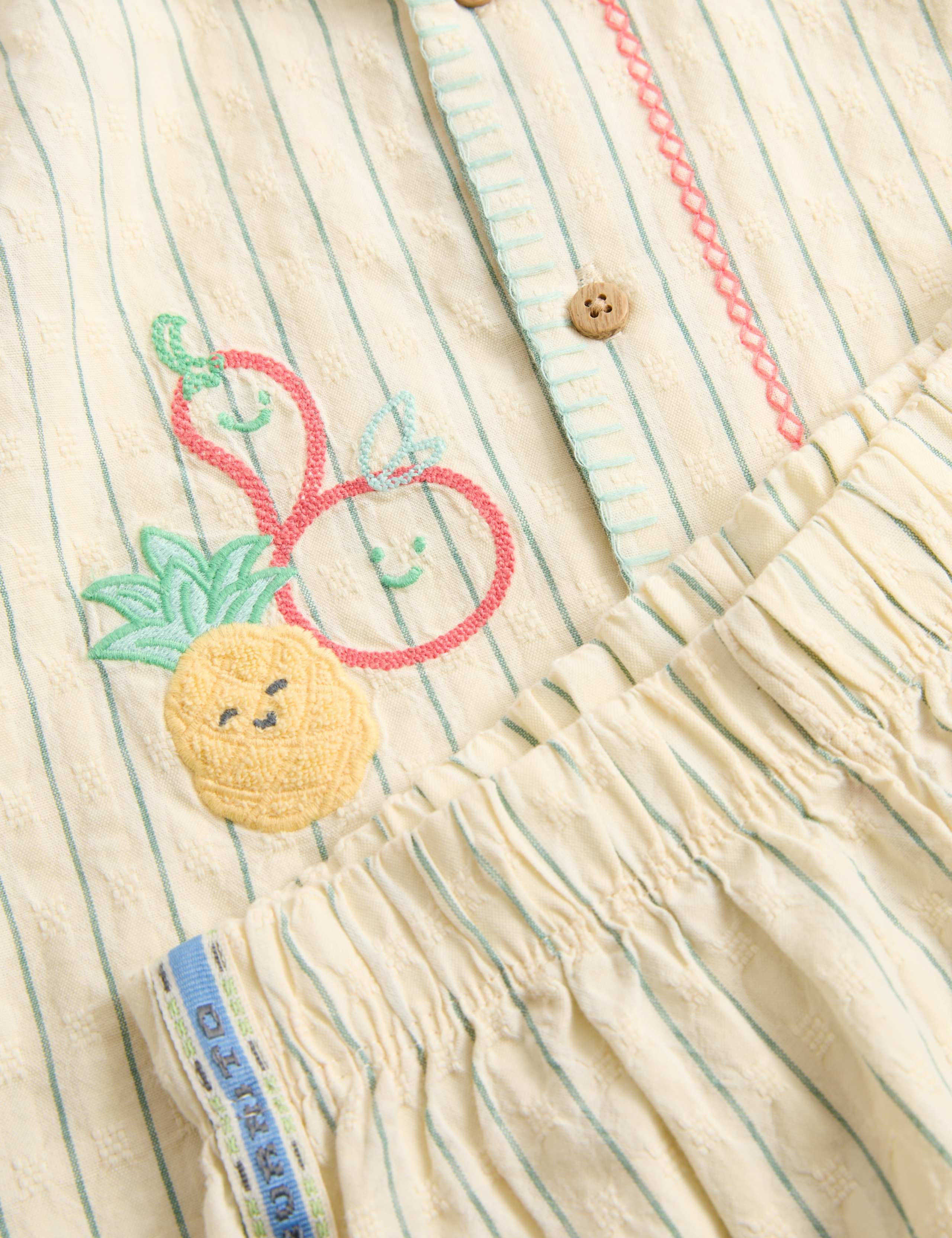 Pure Cotton Woven Striped Outfit (0-5 Yrs) 2 of 2