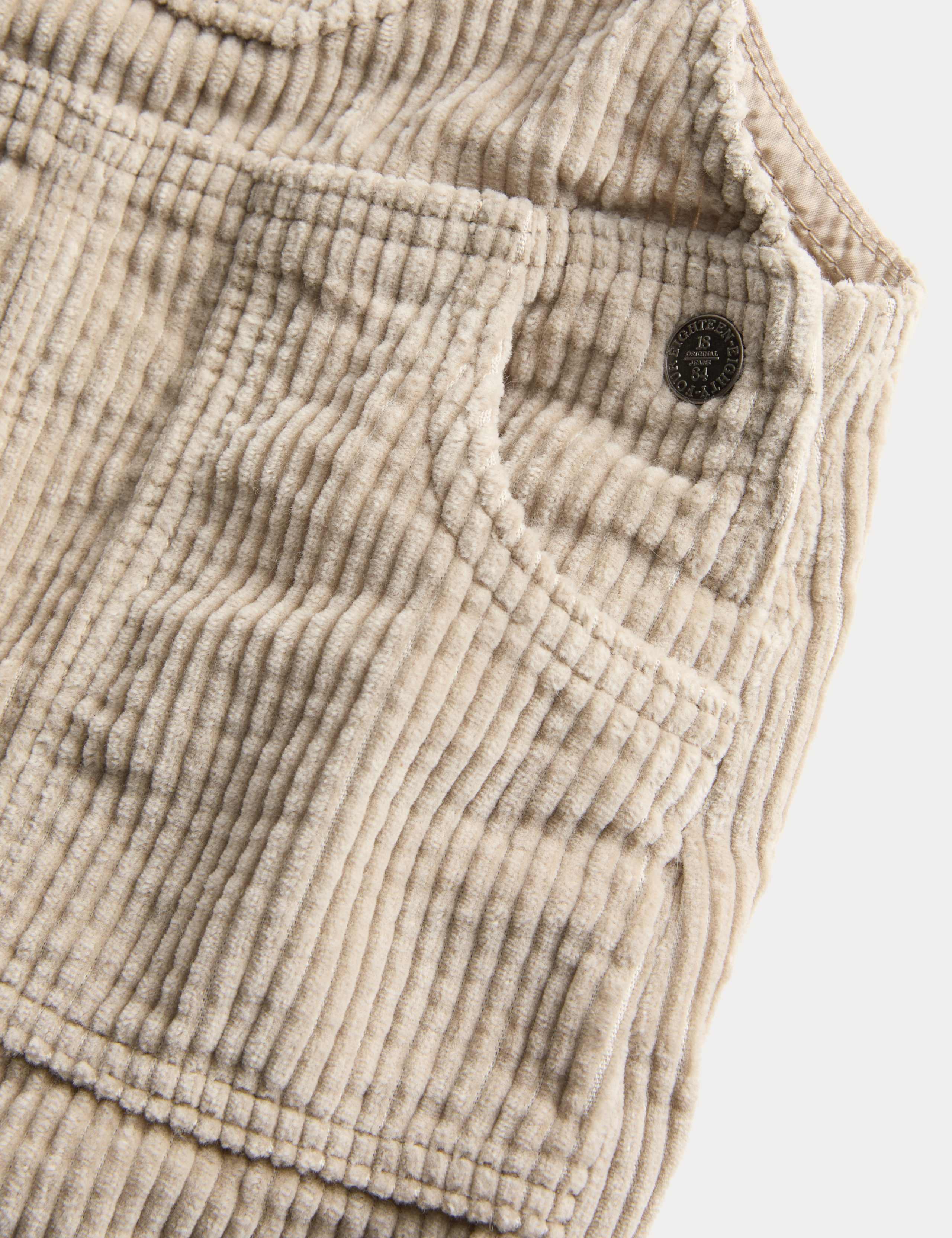 Pure Cotton Cord Dungarees (0-3 Yrs) 2 of 2