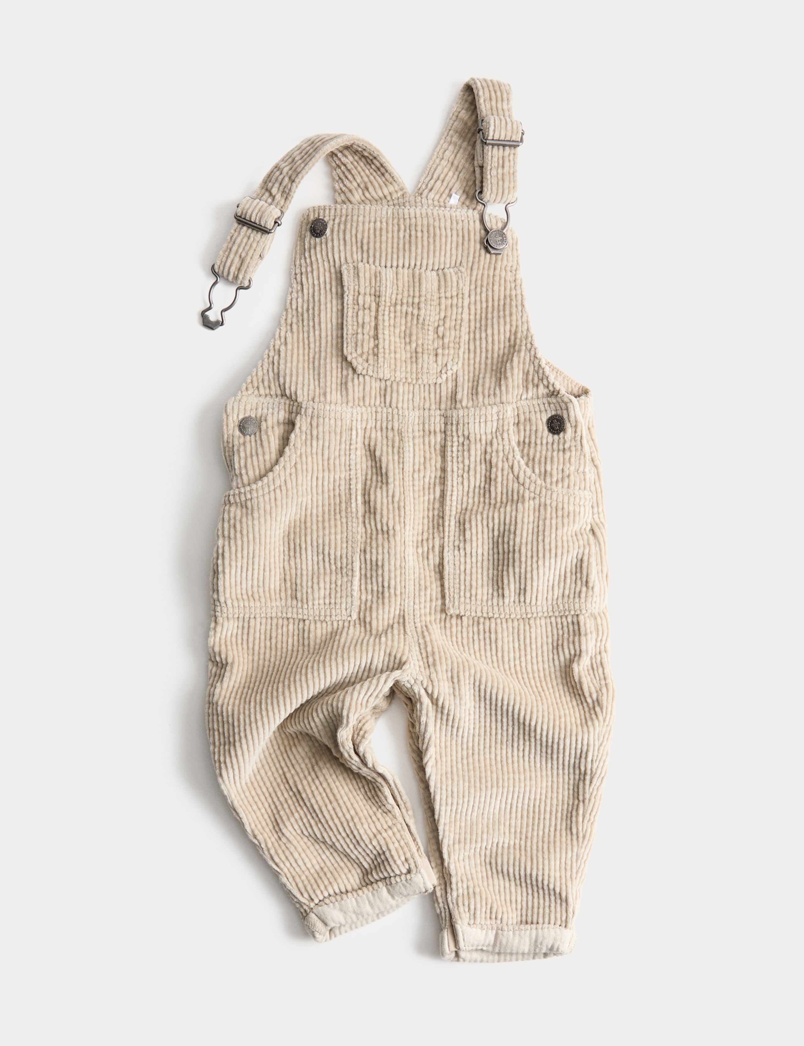 Pure Cotton Cord Dungarees (0-3 Yrs) 1 of 2