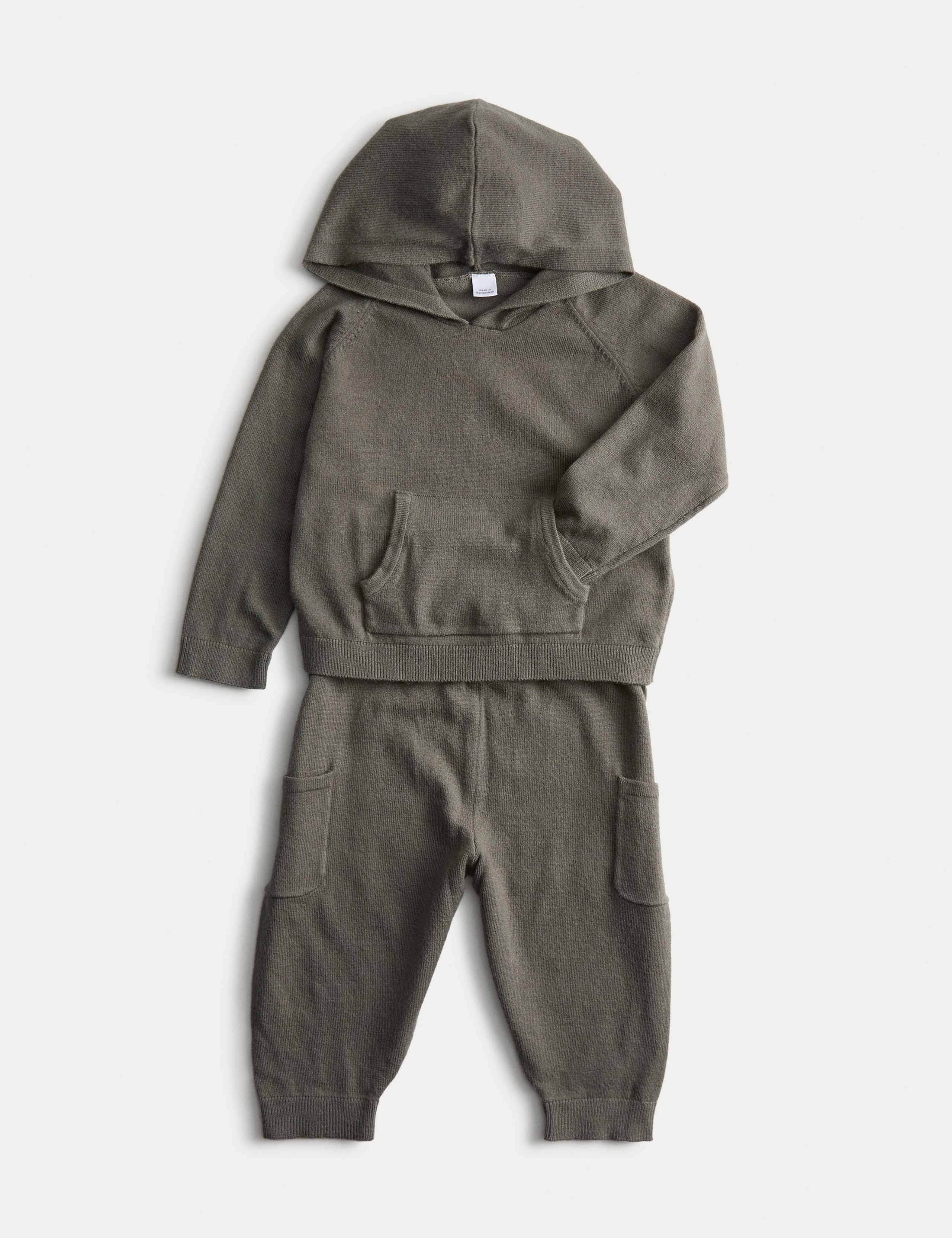 Knitted Hooded Top & Jogger Outfit (0 Mths-3 Yrs) 1 of 2