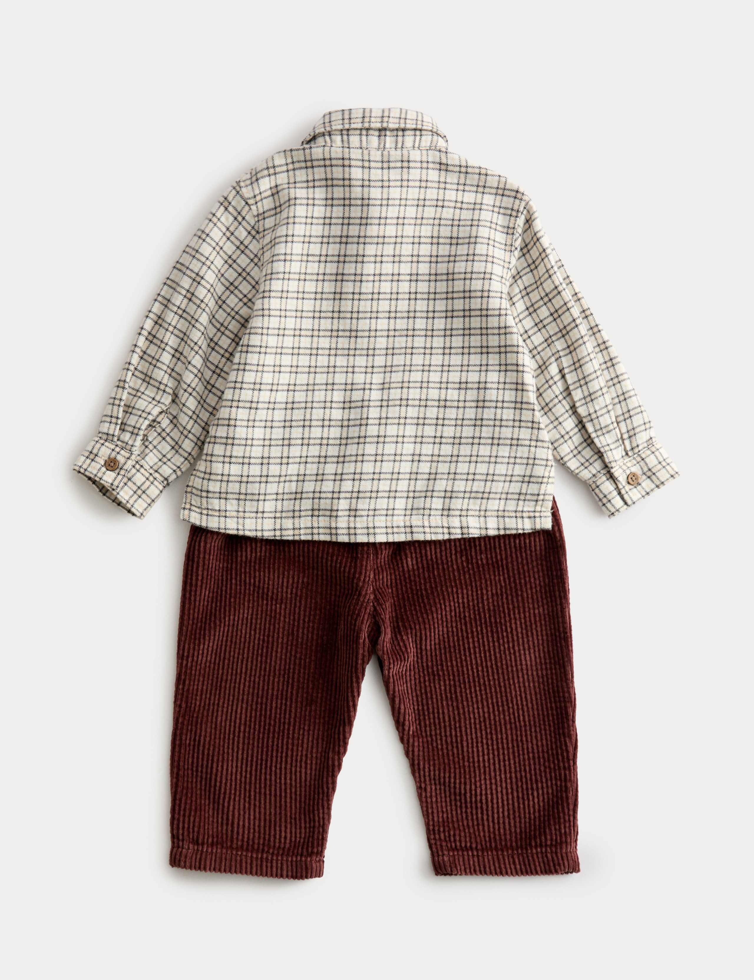 Check Shirt & Cord Trouser Outfit (0-6 Yrs) 2 of 3