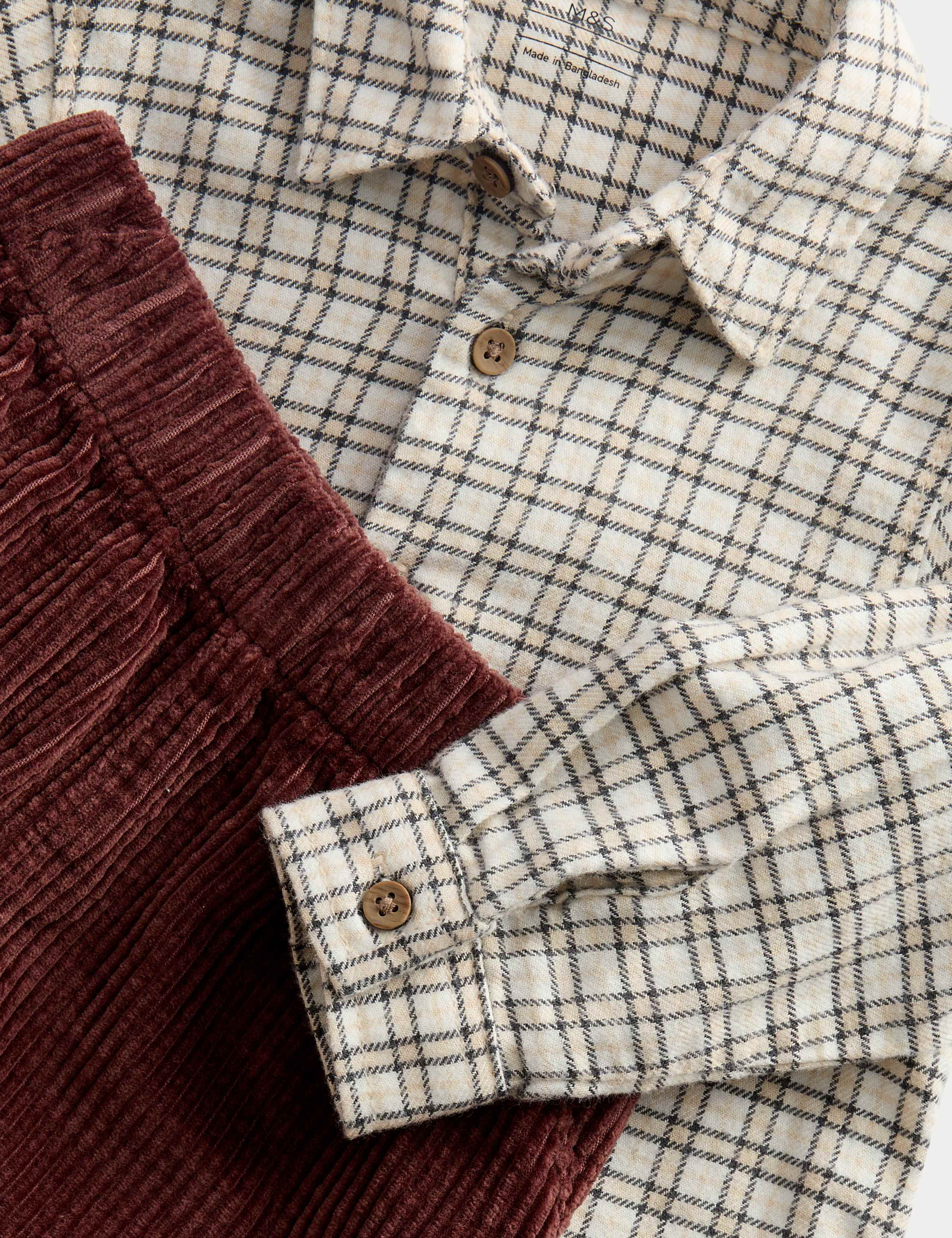 2pc Pure Cotton Checked Top & Bottom Outfit (0-6 Yrs) 3 of 3