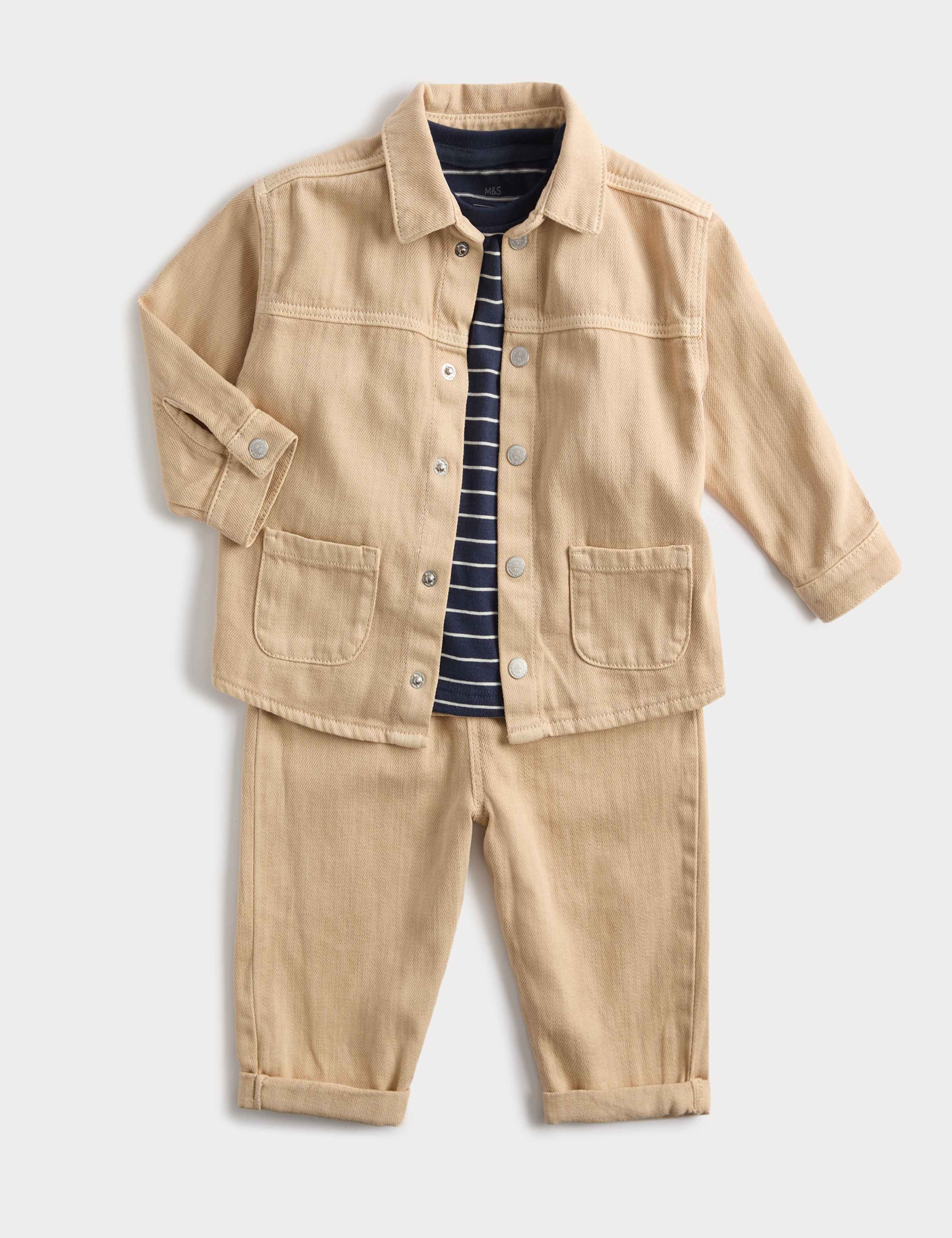3 Piece Cotton Rich Jacket Outfit (0-6 Years) 1 of 3