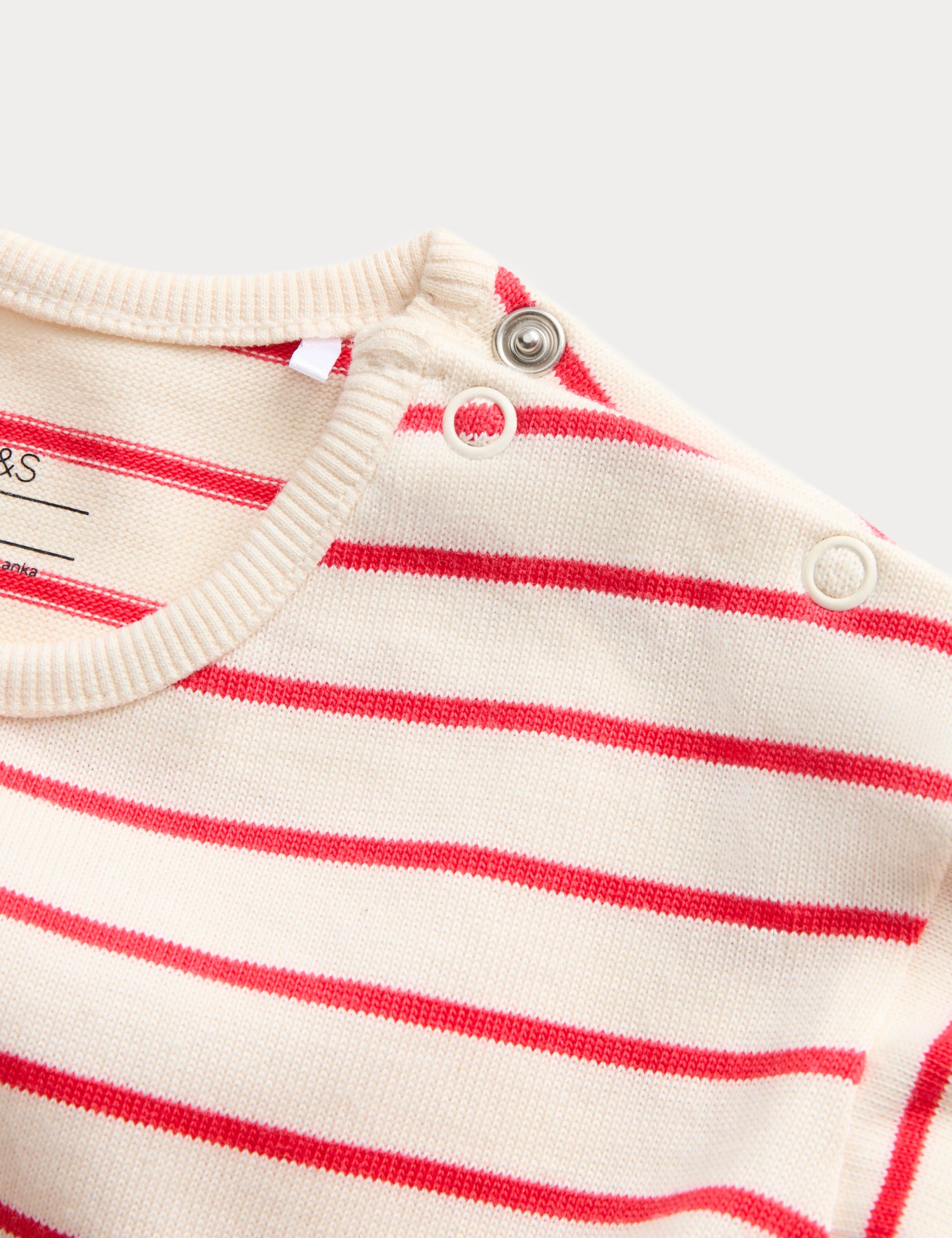 2 Piece Cotton Rich Striped Outfit (0-3 Years) 2 of 3