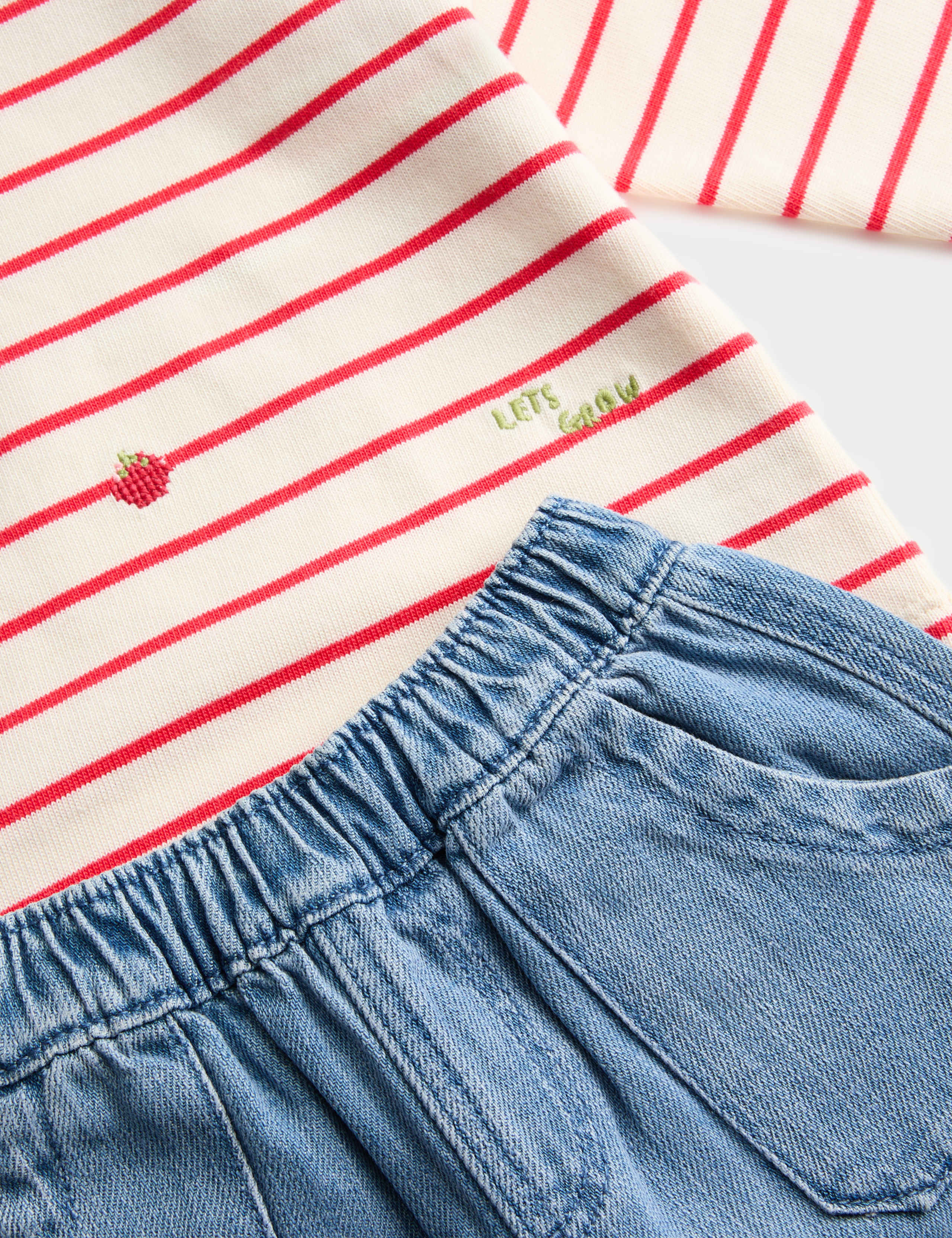 2 Piece Cotton Rich Striped Outfit (0-3 Yrs) 3 of 3