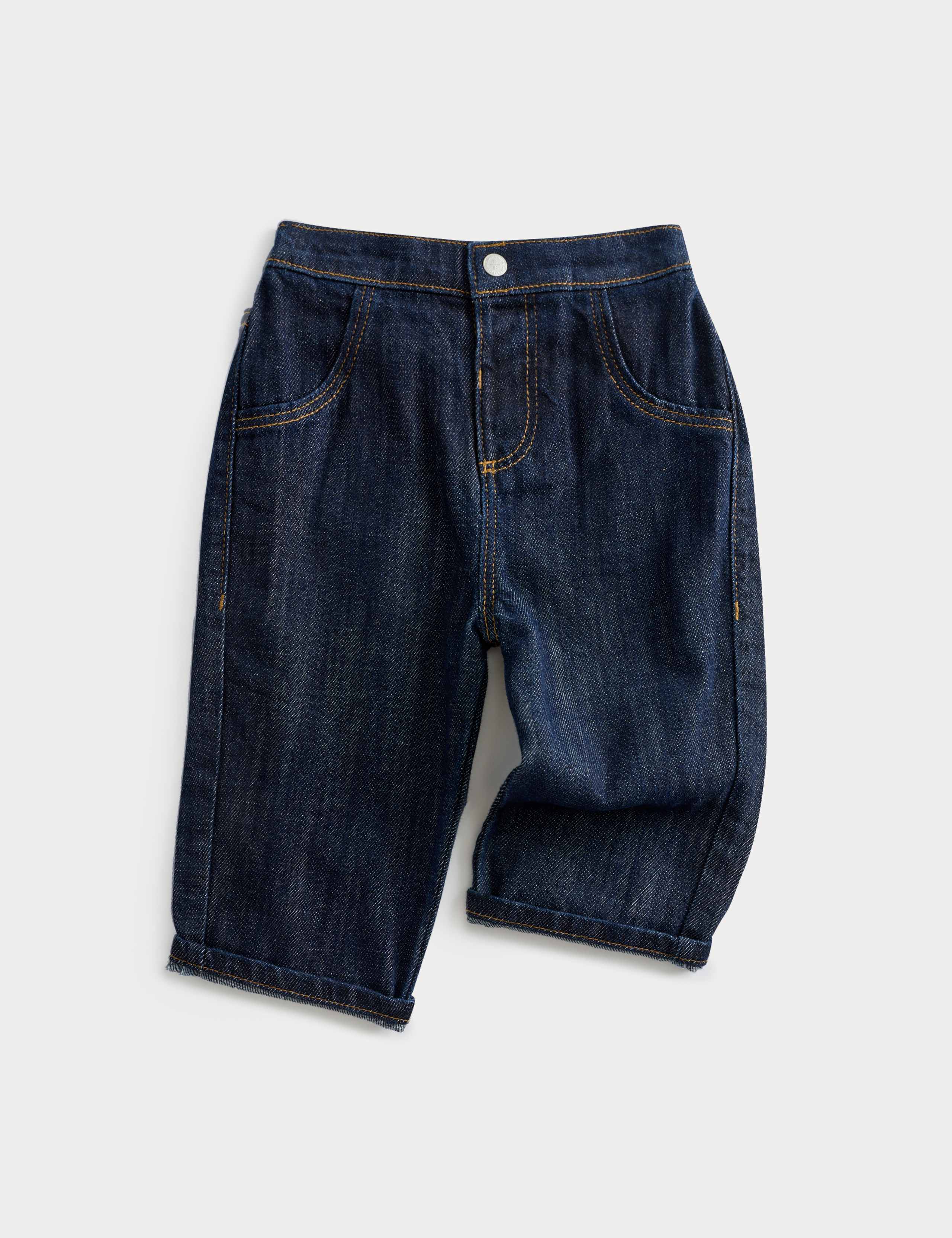 Cotton Rich Elasticated Waist Jeans (0-3 Years) 1 of 1