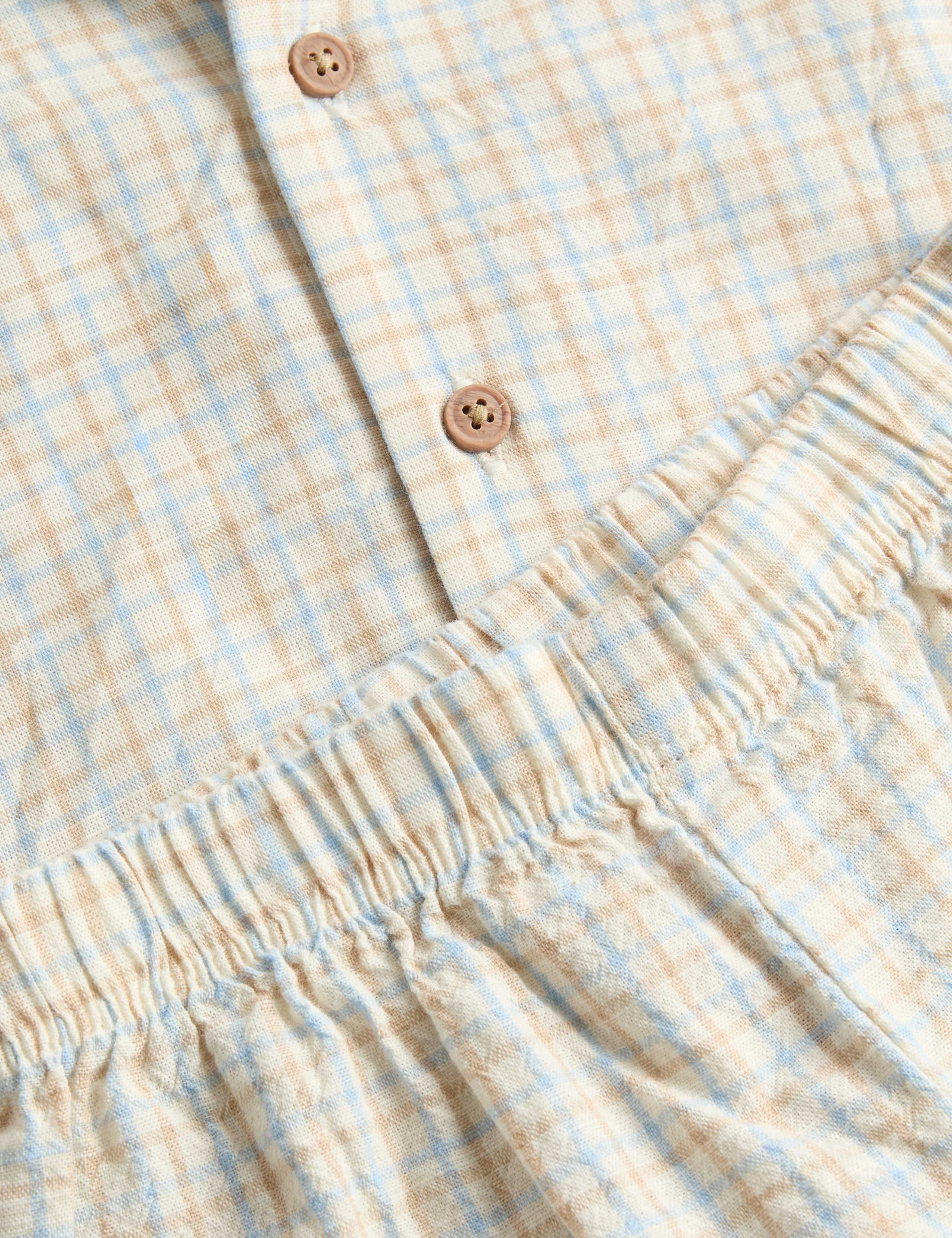 2 Piece Pure Cotton Checked Outfit (0-5 Yrs) 2 of 2