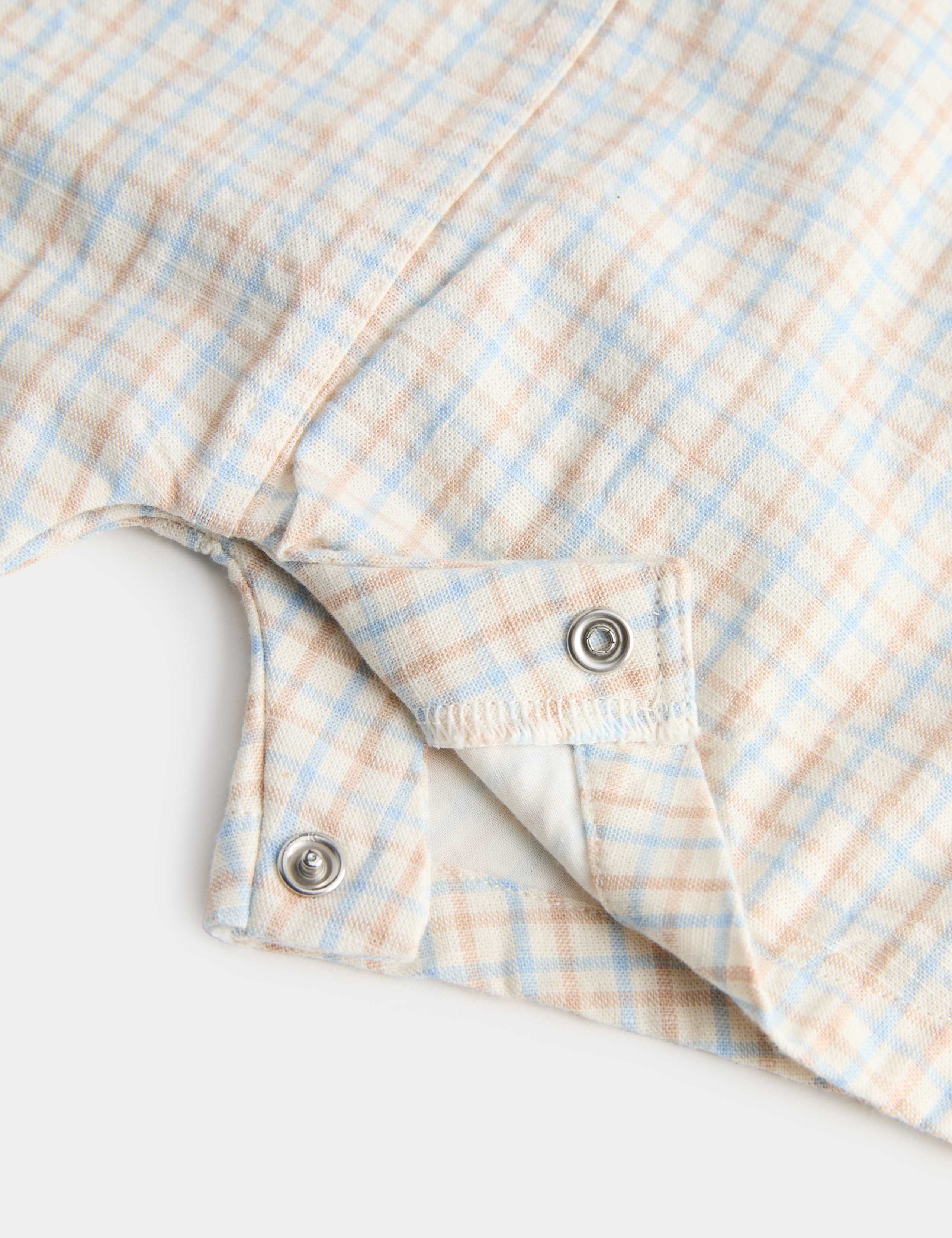 2 Piece Pure Cotton Checked Bibshort Outfit (0-3 Yrs) 4 of 5