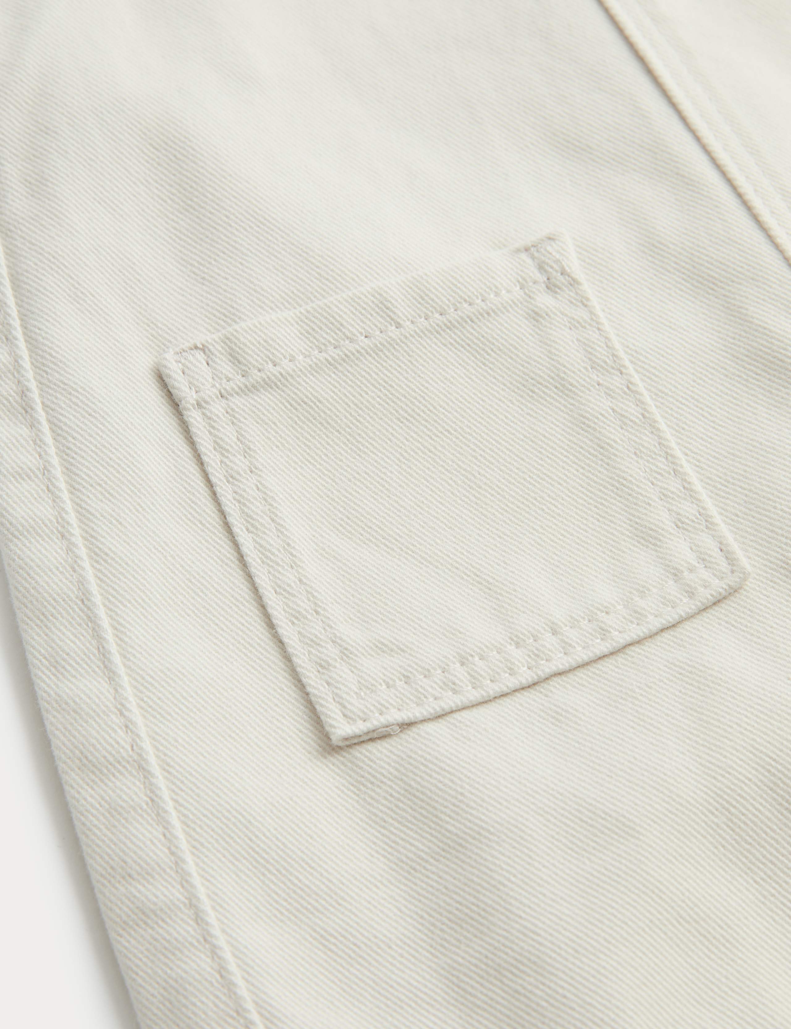 Ecru Denim Dungarees & Striped Tee Outfit (0-3 Years) 3 of 3