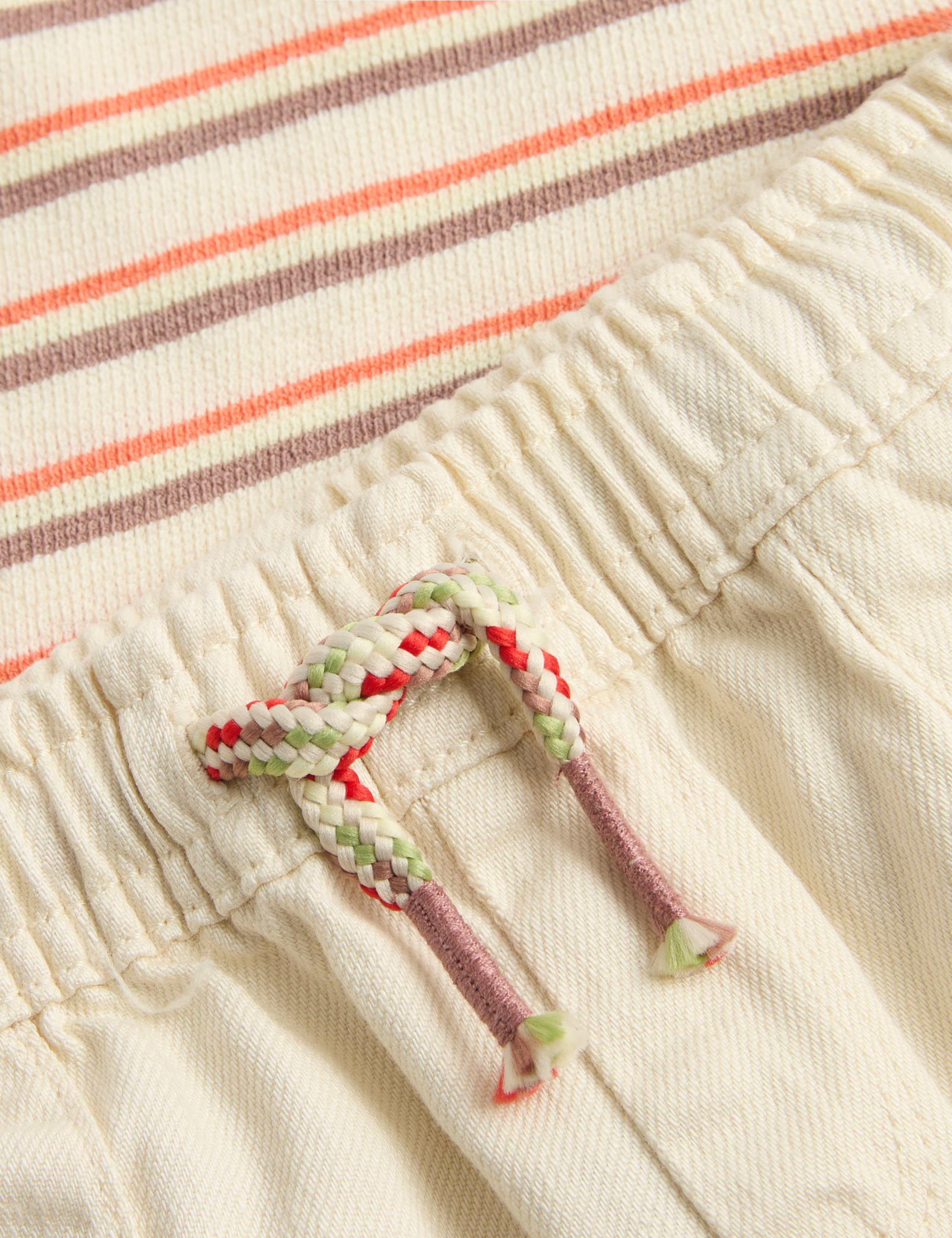 Stripe Top and Graphic Shorts Outfit (0-5 Yrs) 2 of 3