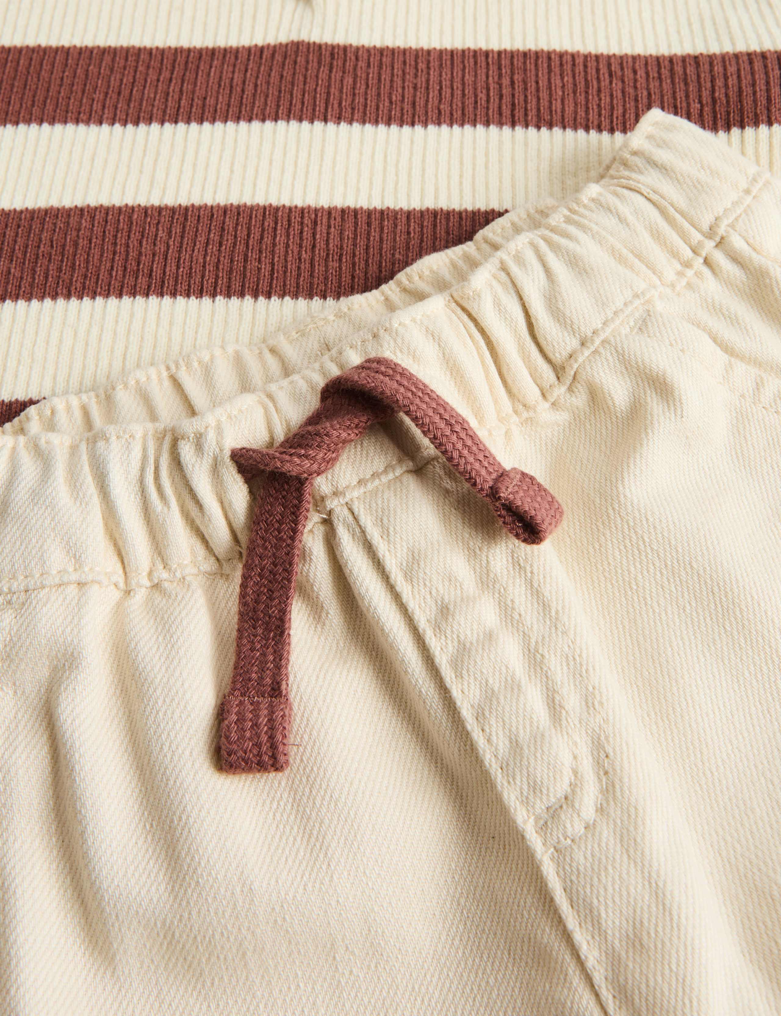 Striped Knit Top & Shorts Outfit (0-5 Yrs) 3 of 3