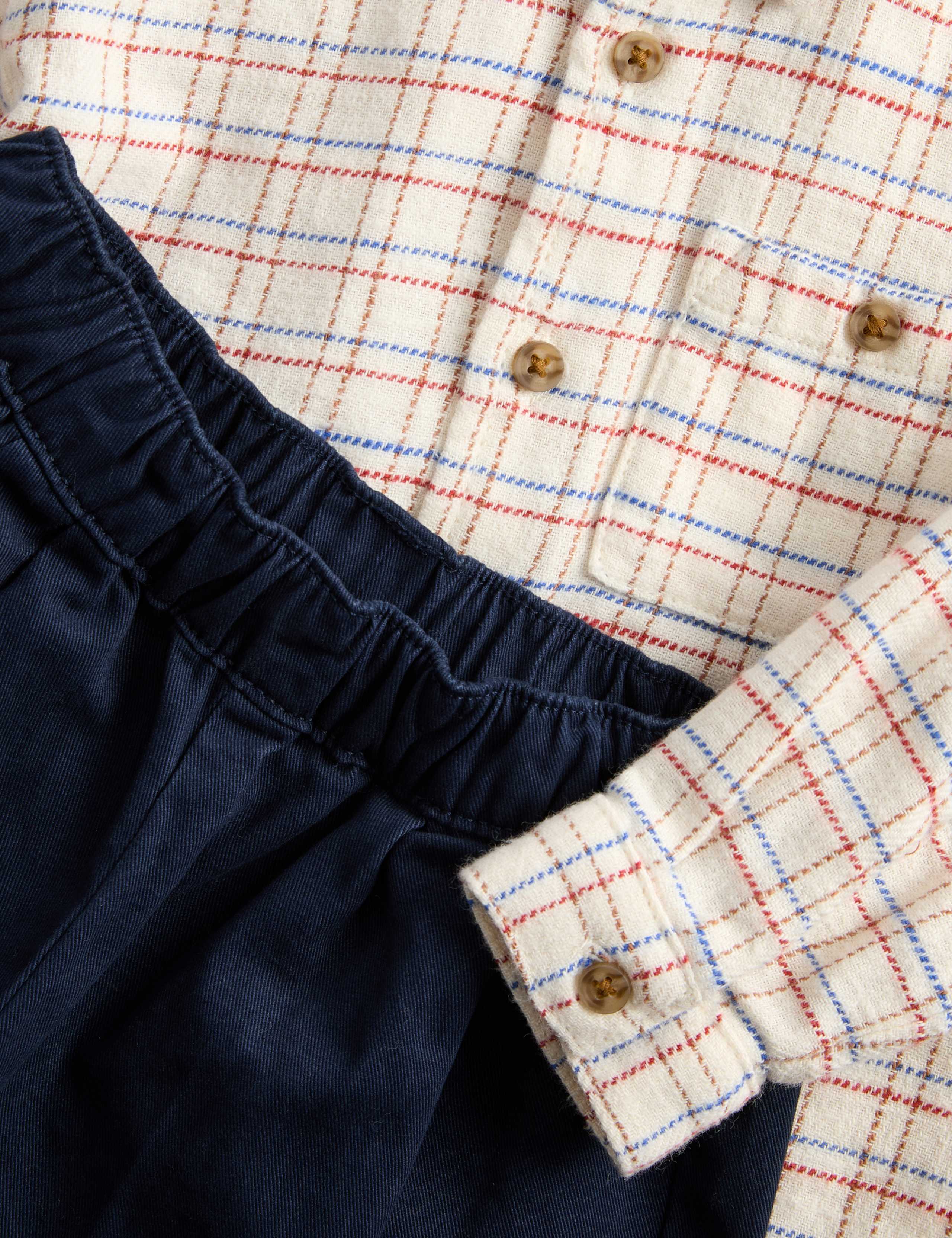 2 Piece Pure Cotton Shirt and Trouser Outfit (0-5 Yrs) 2 of 2