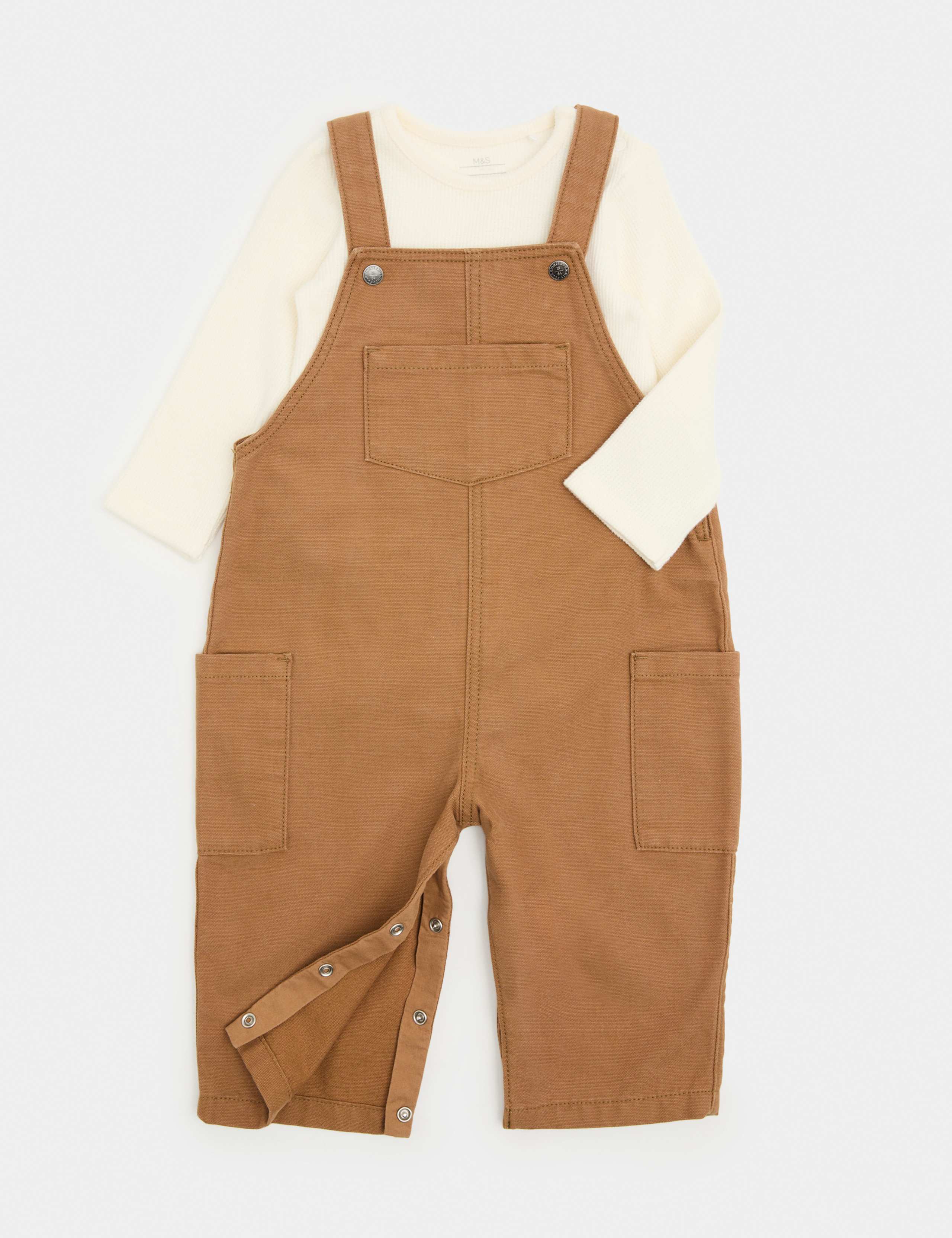 Woven Dungarees (0-3 Yrs) 1 of 3