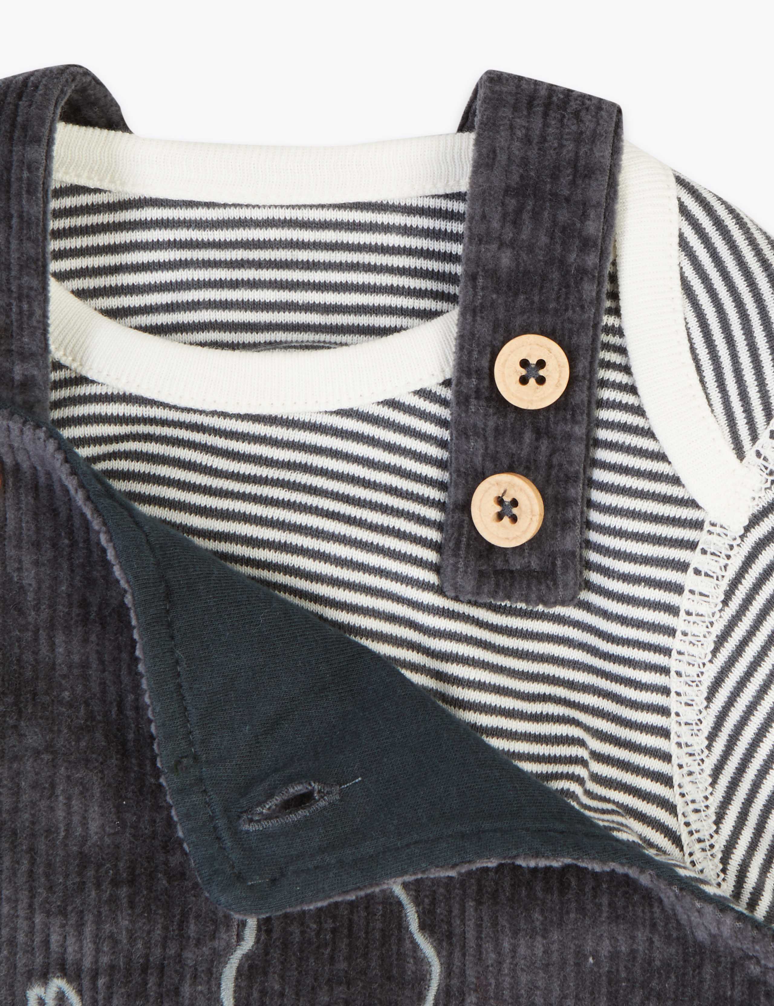 2 Piece Peter Rabbit™ Dungaree Outfit (7lbs-3 Yrs) 5 of 7