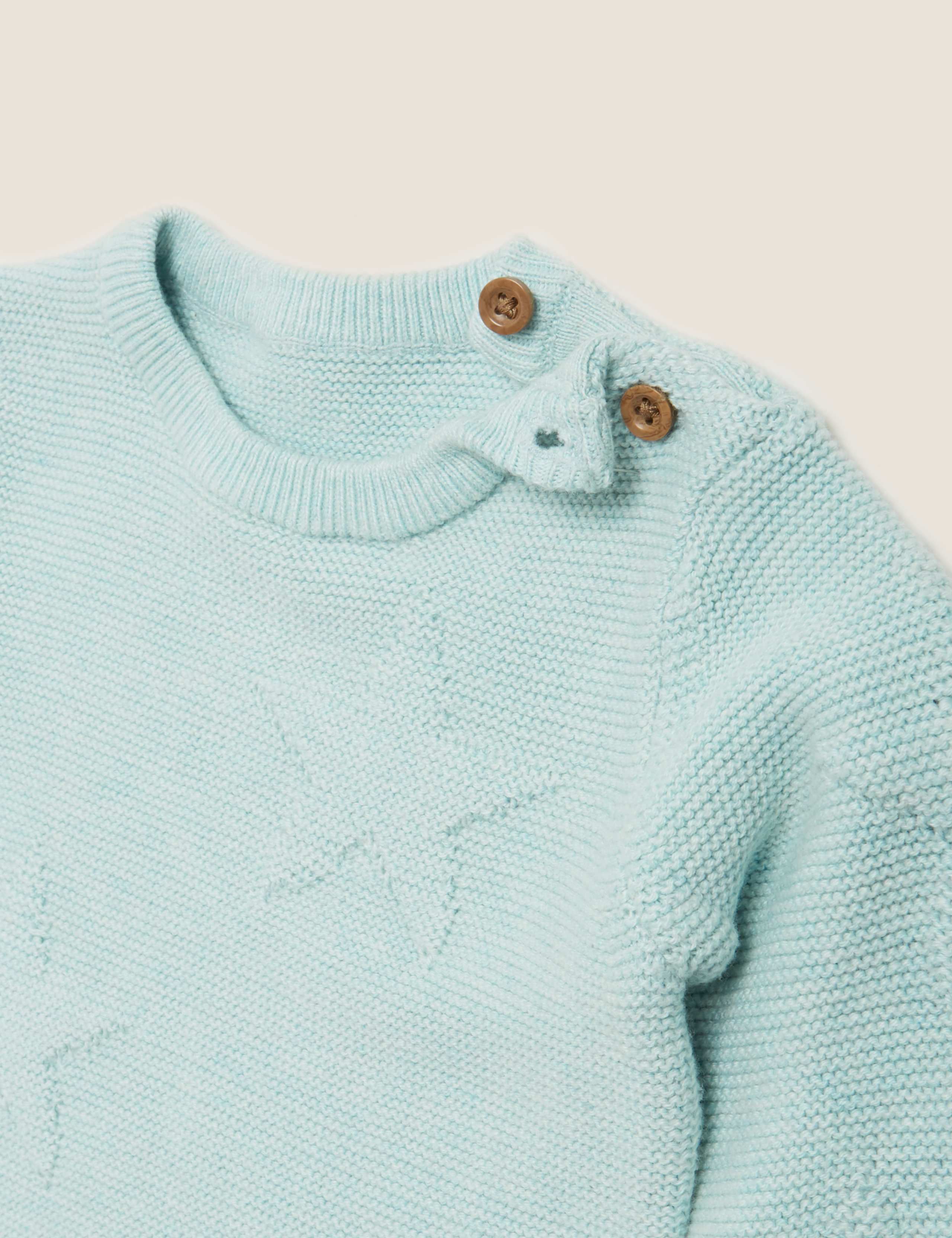 2 Piece Organic Cotton Knitted Star Outfit (7lbs-12 Mths) 3 of 3