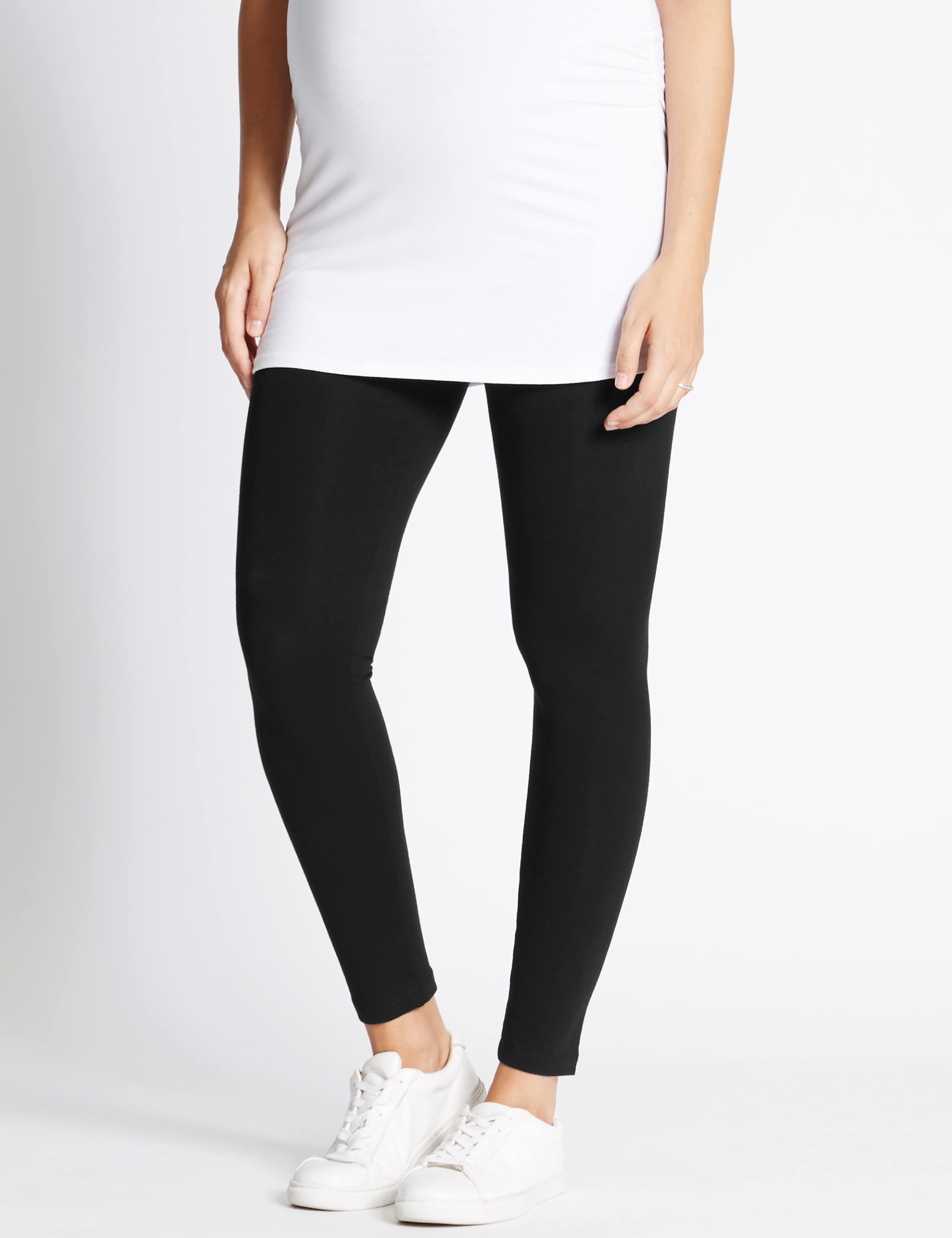 Maternity Cotton Rich Leggings with Stretch 1 of 5