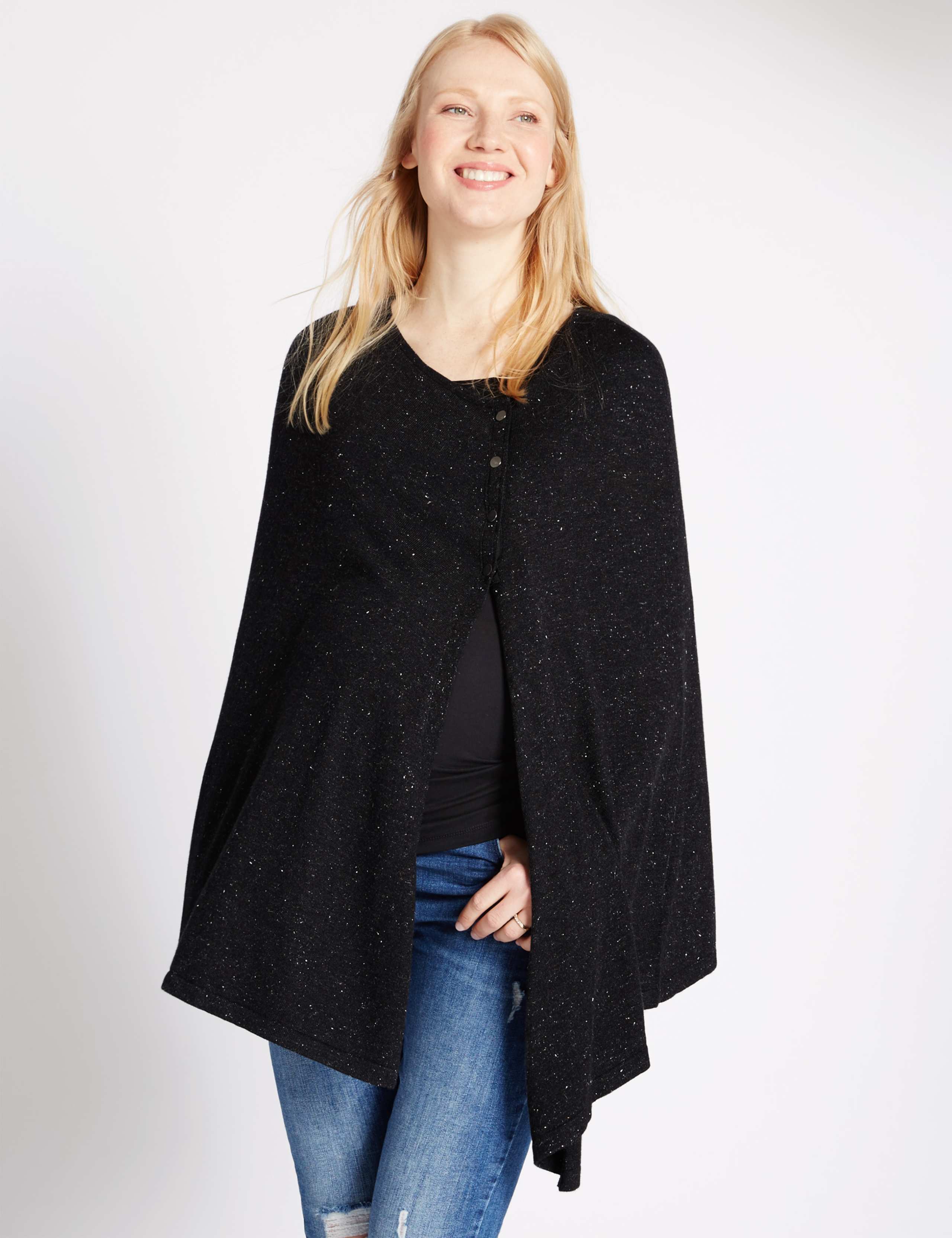 Maternity Twinkle Poncho Cape 1 of 4