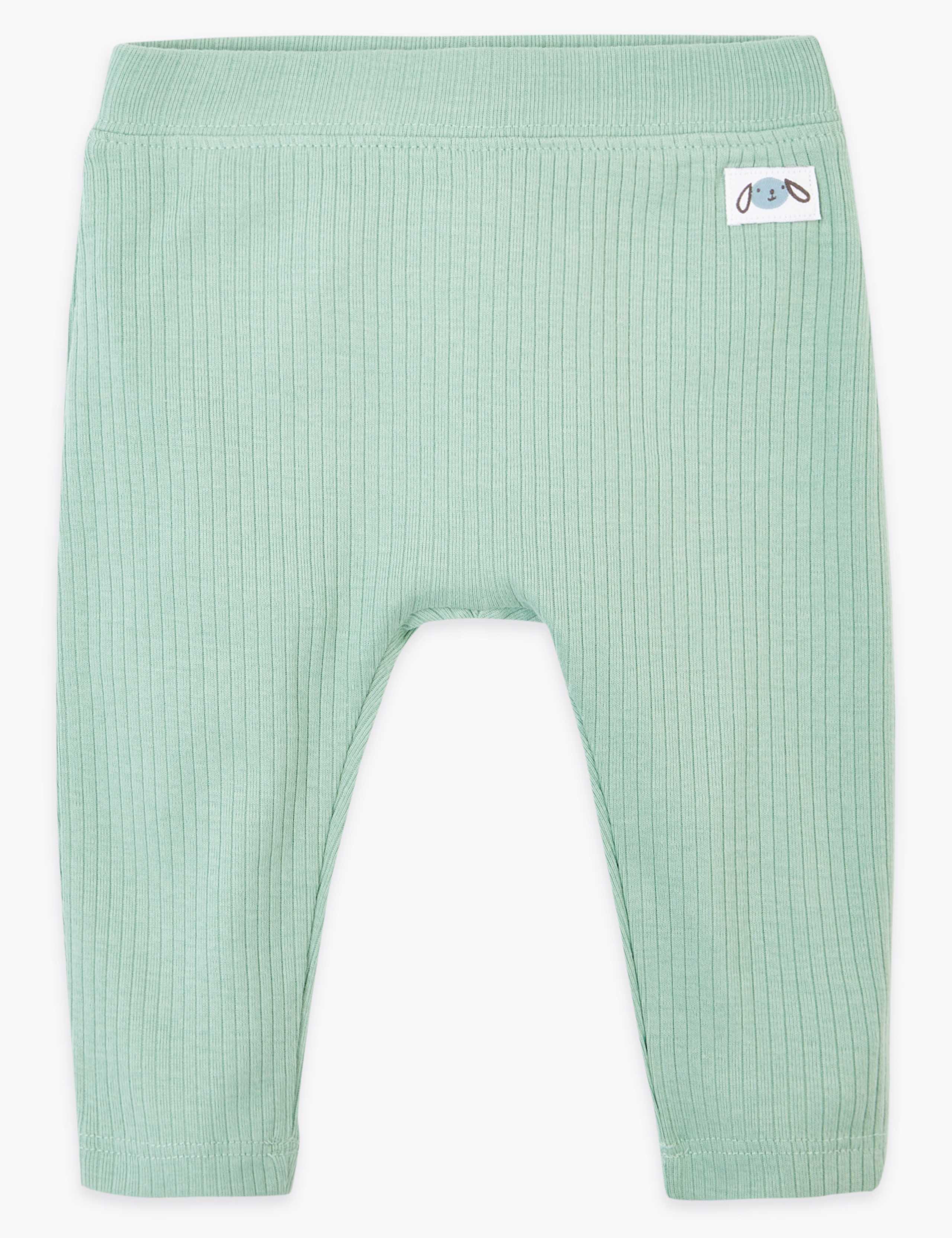 Cotton Ribbed Leggings (0-36 Mths) 1 of 3