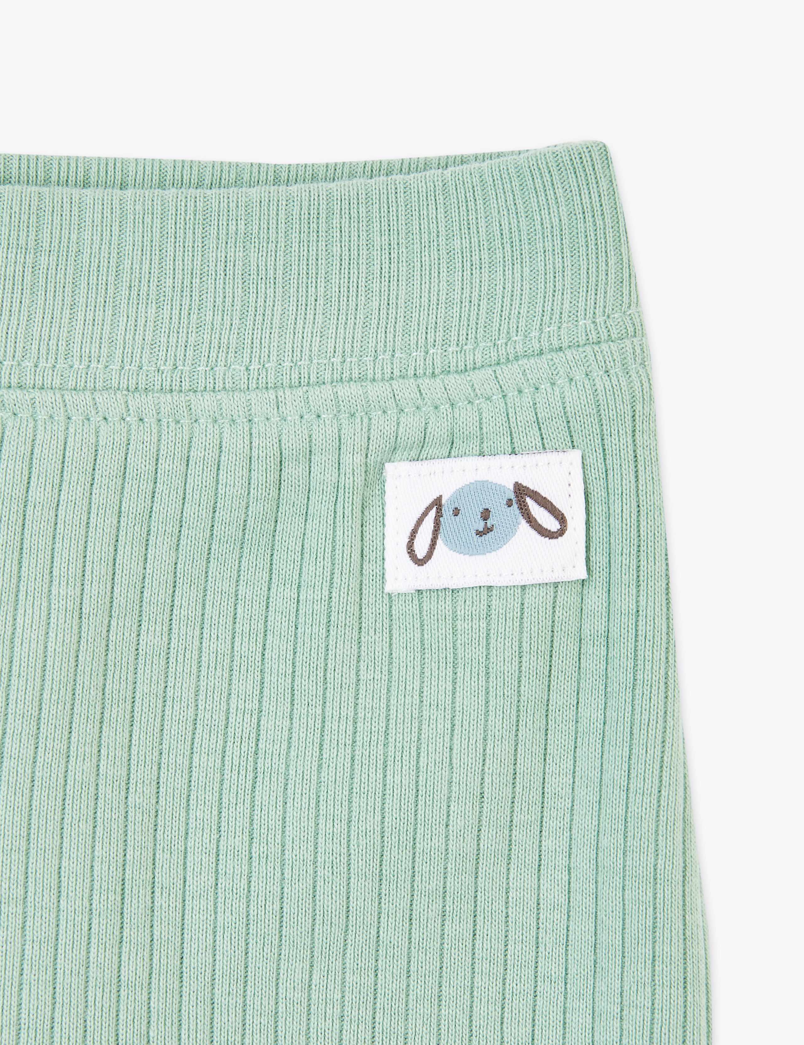 Cotton Ribbed Leggings (0-36 Mths) 3 of 3