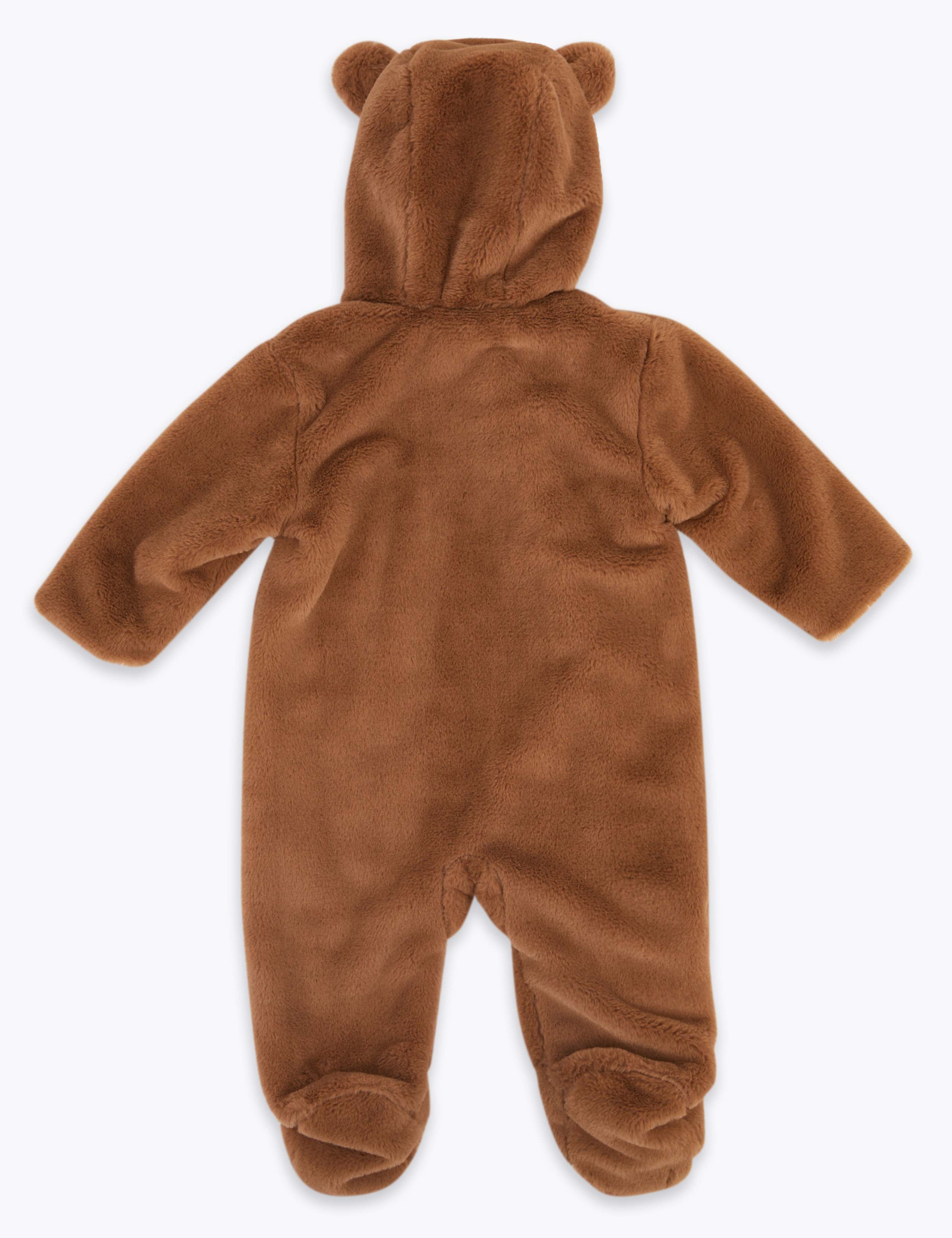 Faux Fur Bear Pramsuit (7lbs-12 Mths) 2 of 4