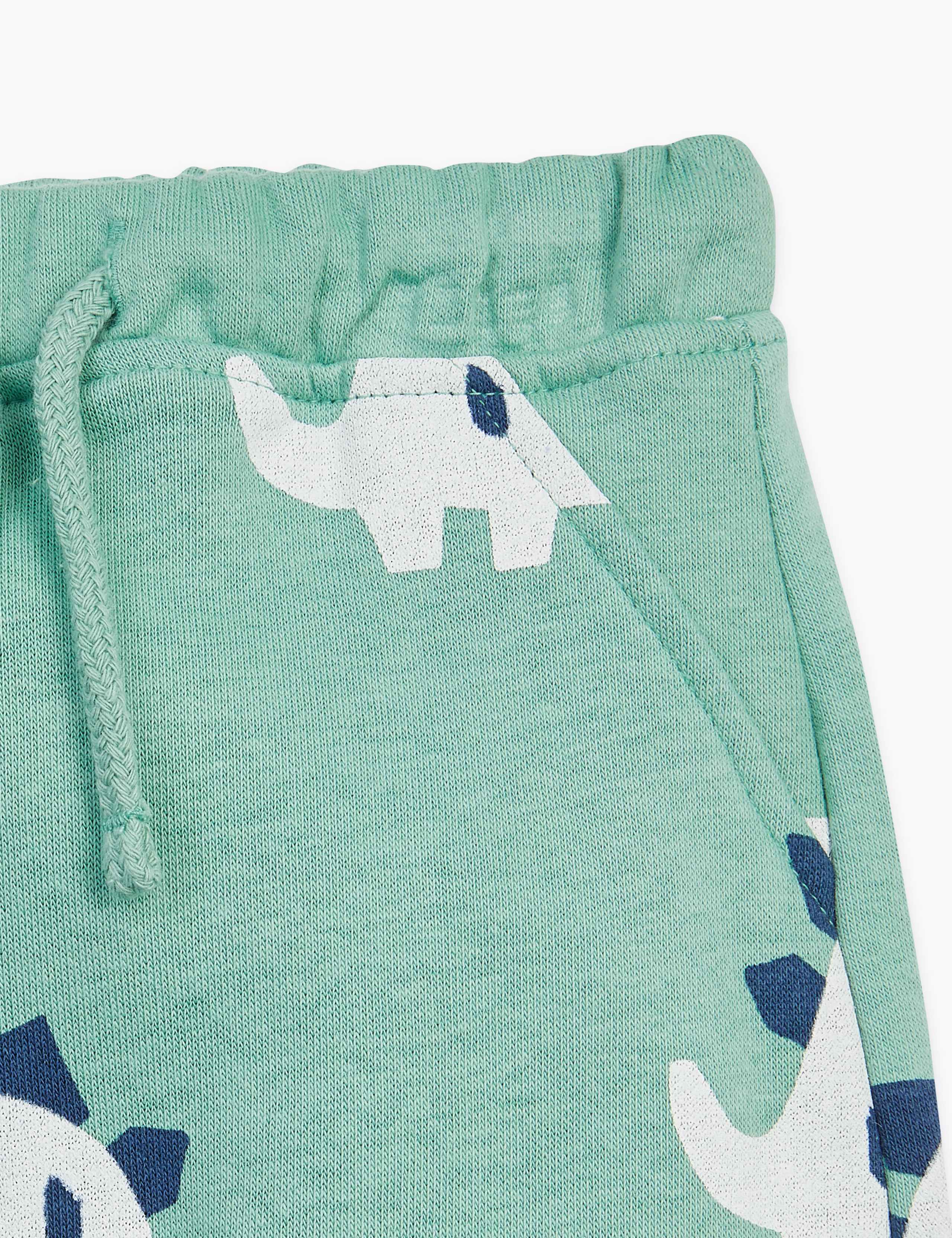 Cotton Dinosaur Print Joggers (0 -3 Yrs) 3 of 3