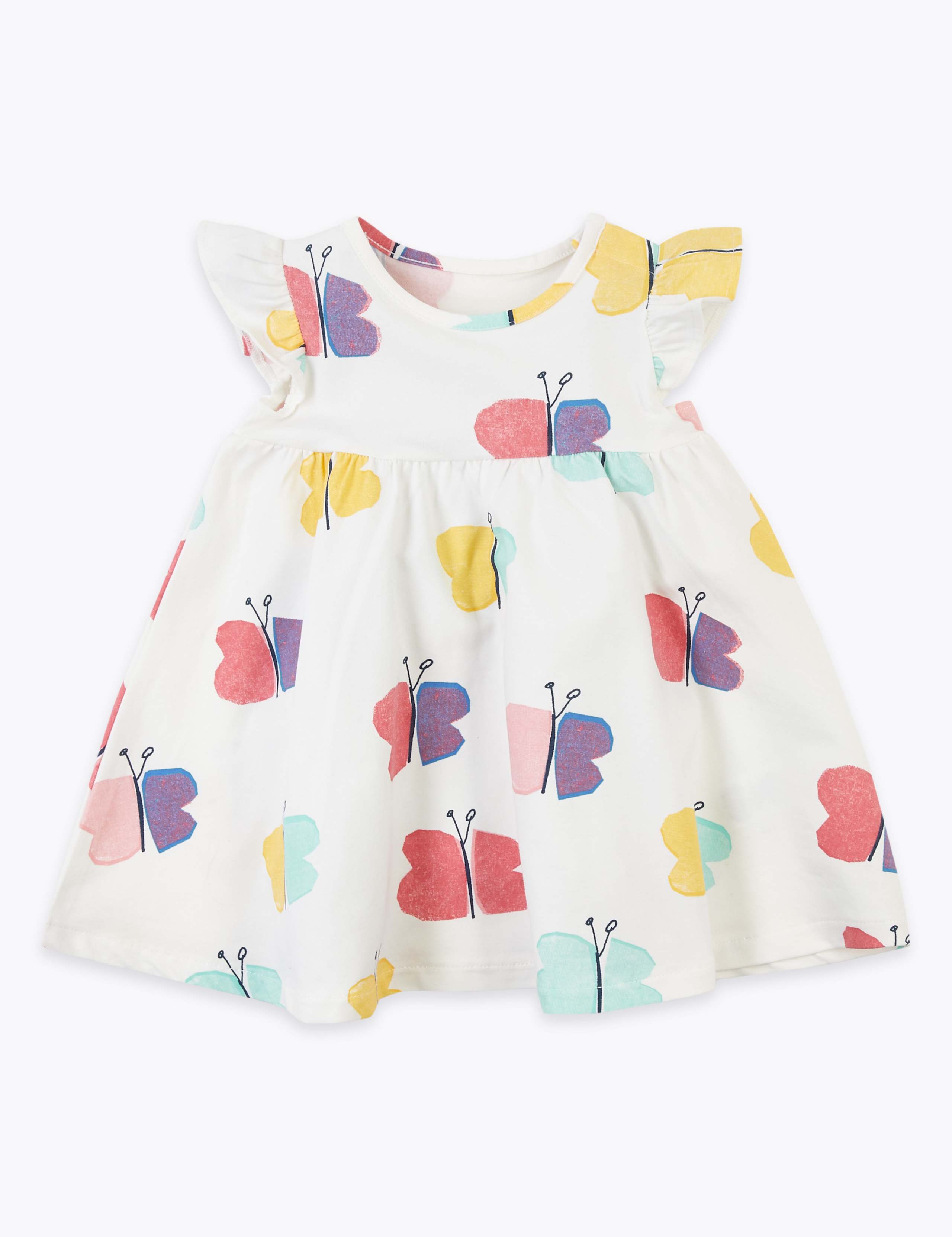 Cotton Rich Butterfly Print Dress 1 of 3