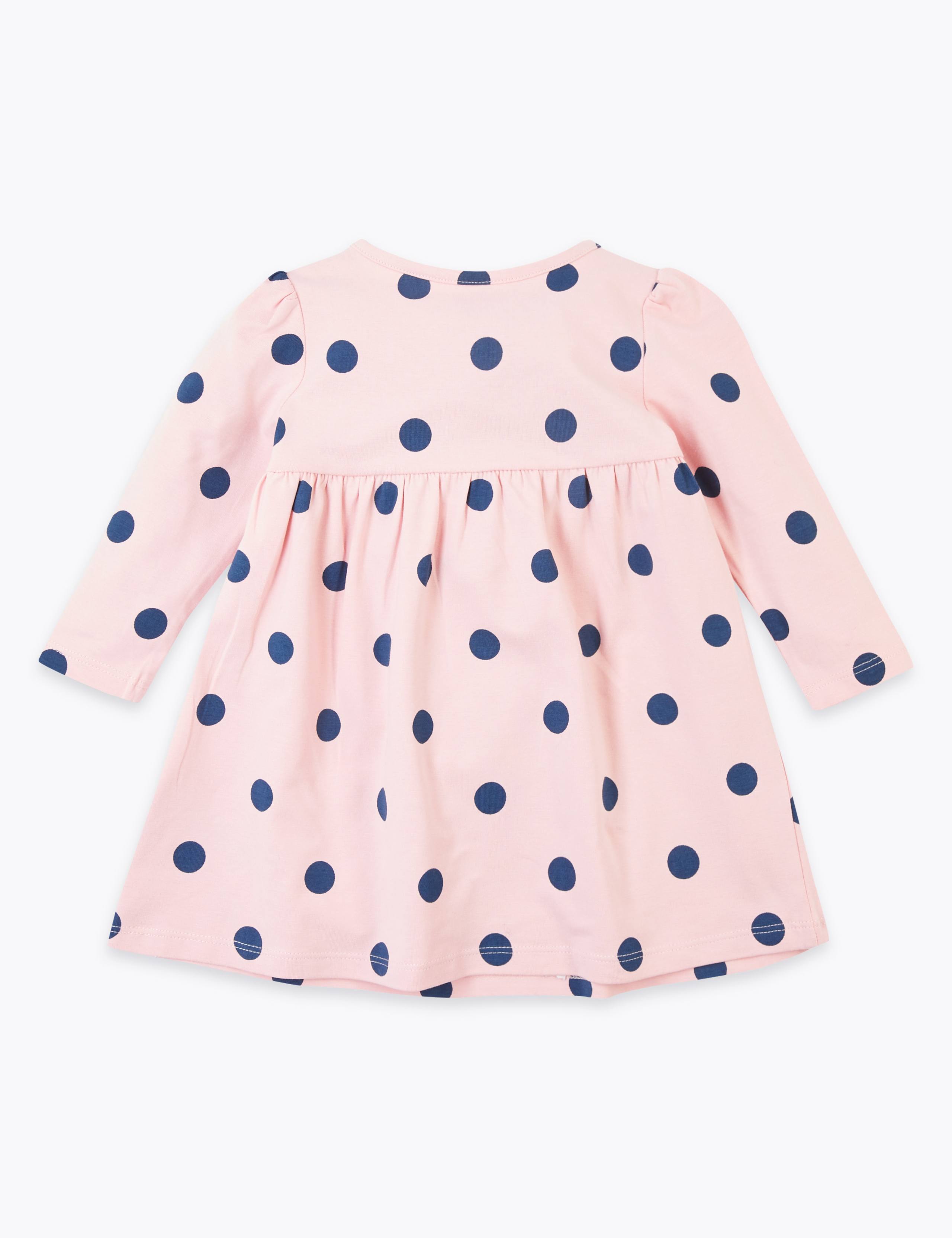 Cotton Rich Jersey Spot Design Dress 2 of 3