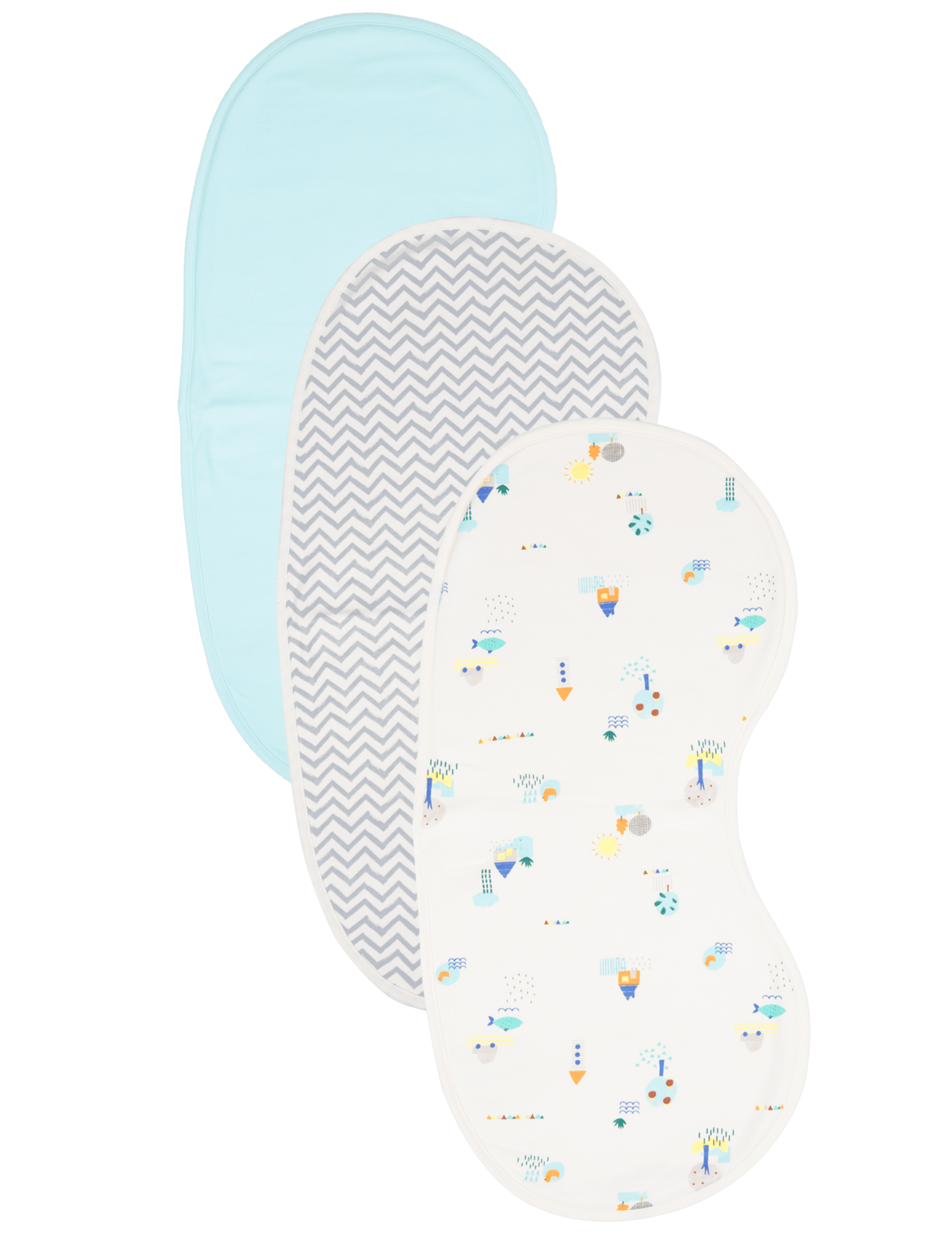 3 Pack Pure Cotton Burp Cloths 5 of 5