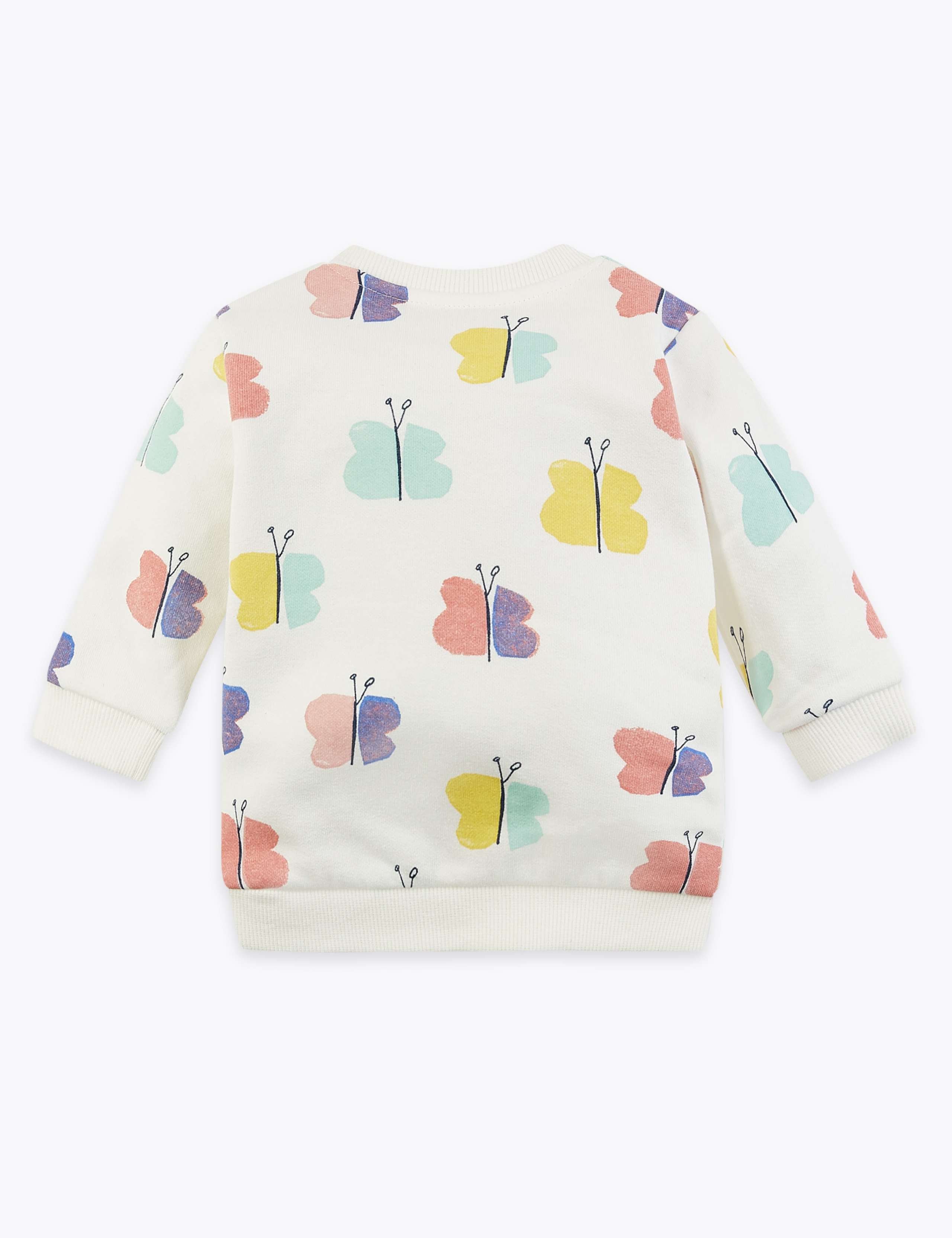 Cotton Rich Butterfly Print Sweatshirt 2 of 3