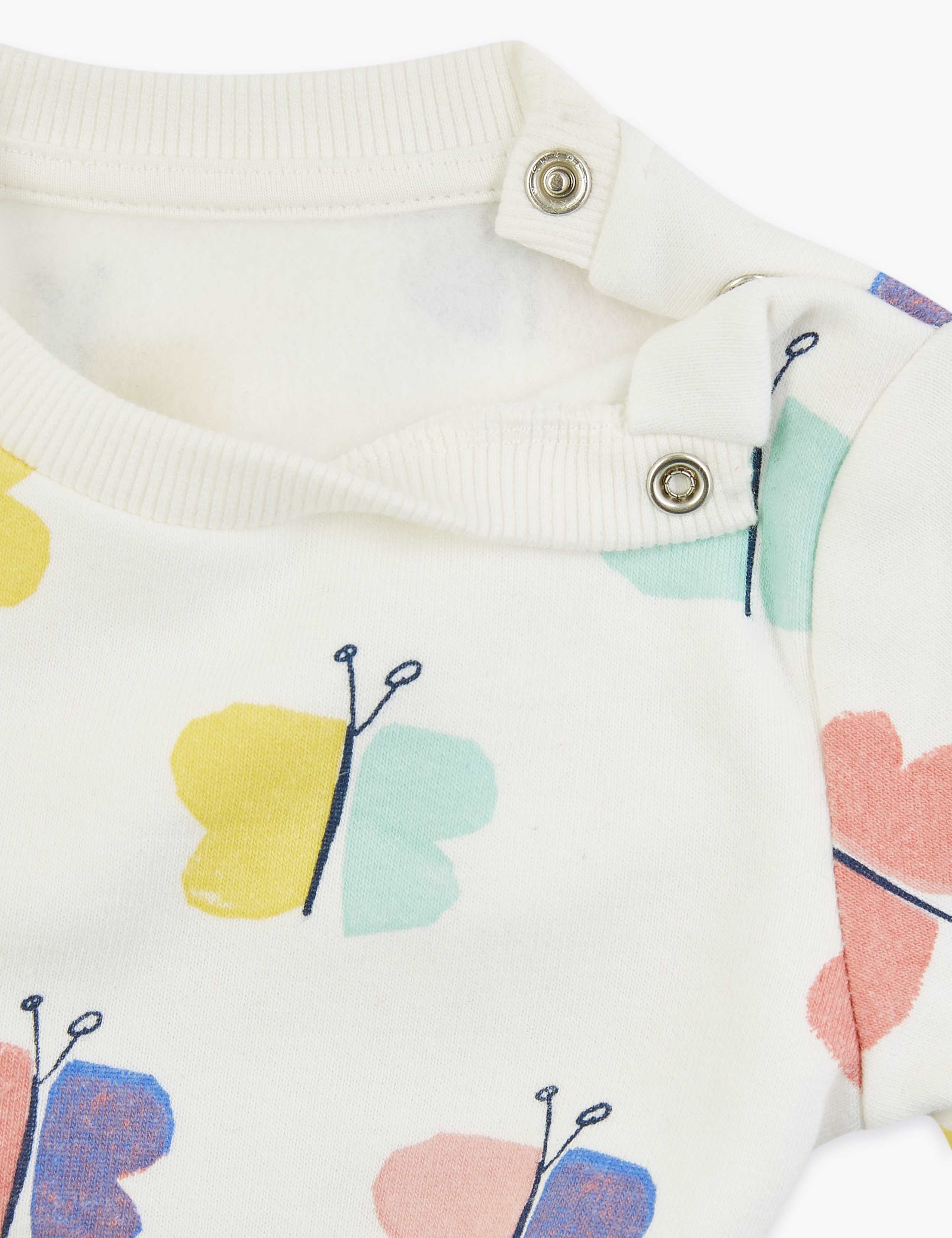 Cotton Rich Butterfly Print Sweatshirt 3 of 3