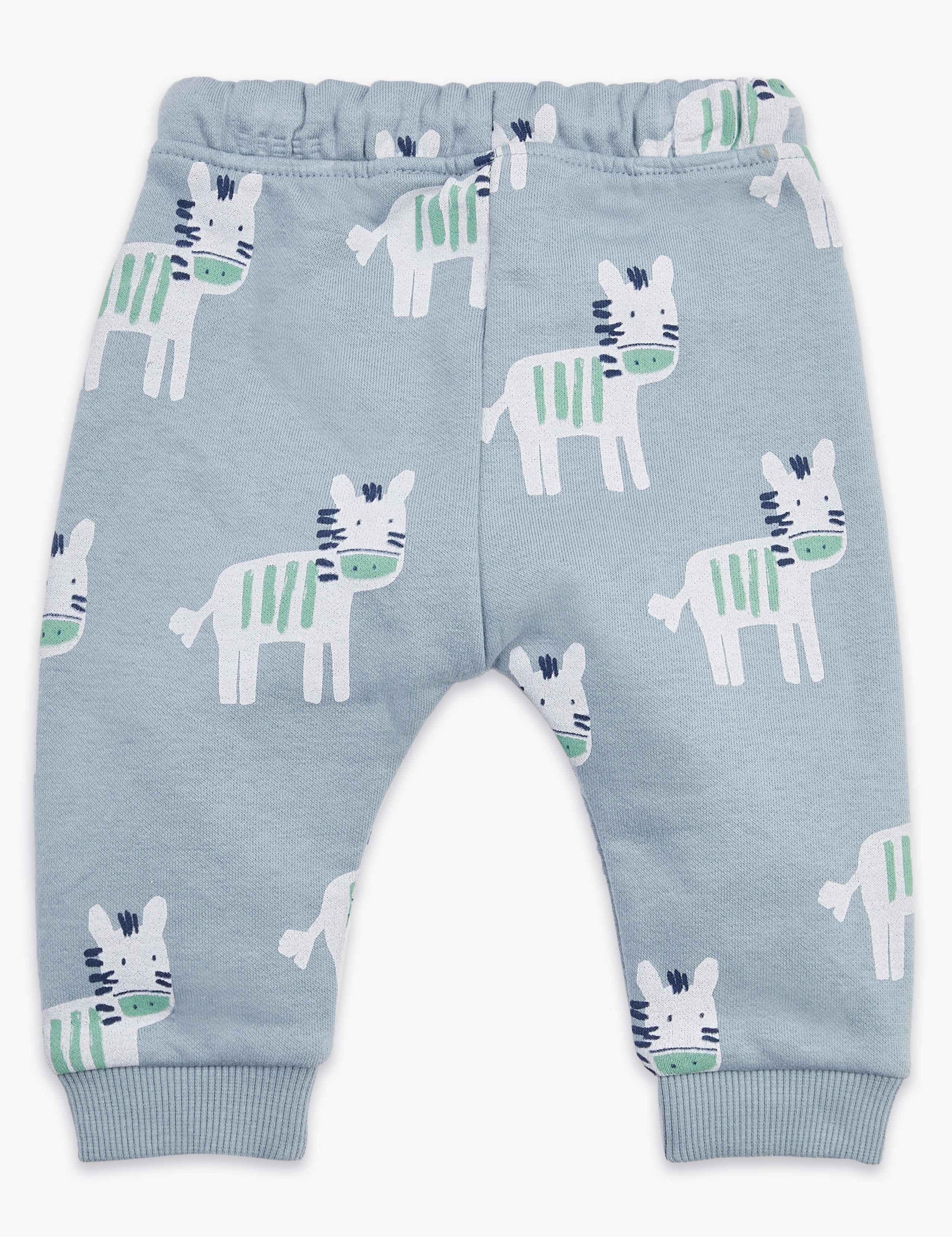 Cotton Rich Zebra Print Joggers (0-3 Yrs) 2 of 3