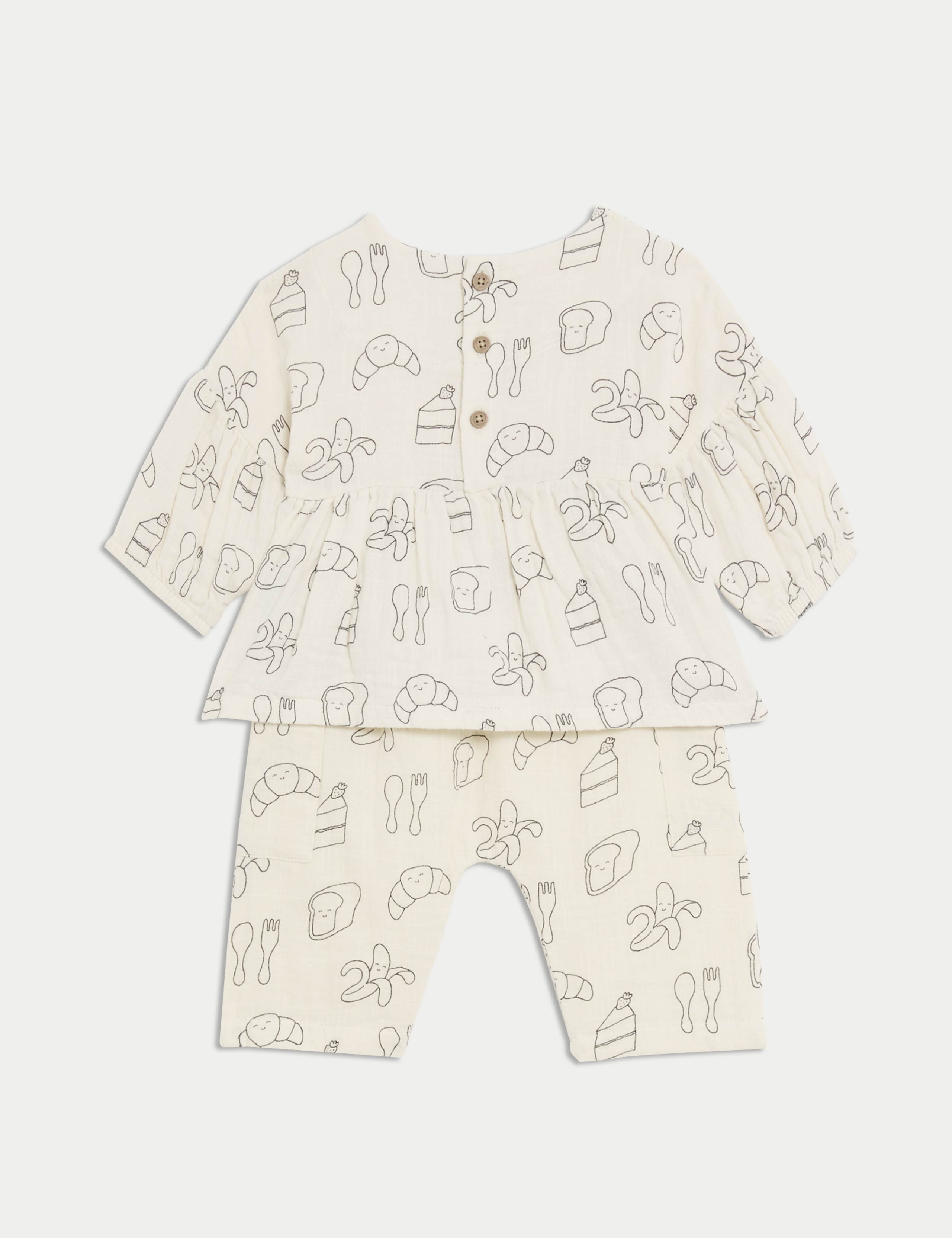 2pc Pure Cotton Print Outfit (0-3 Yrs) 2 of 6