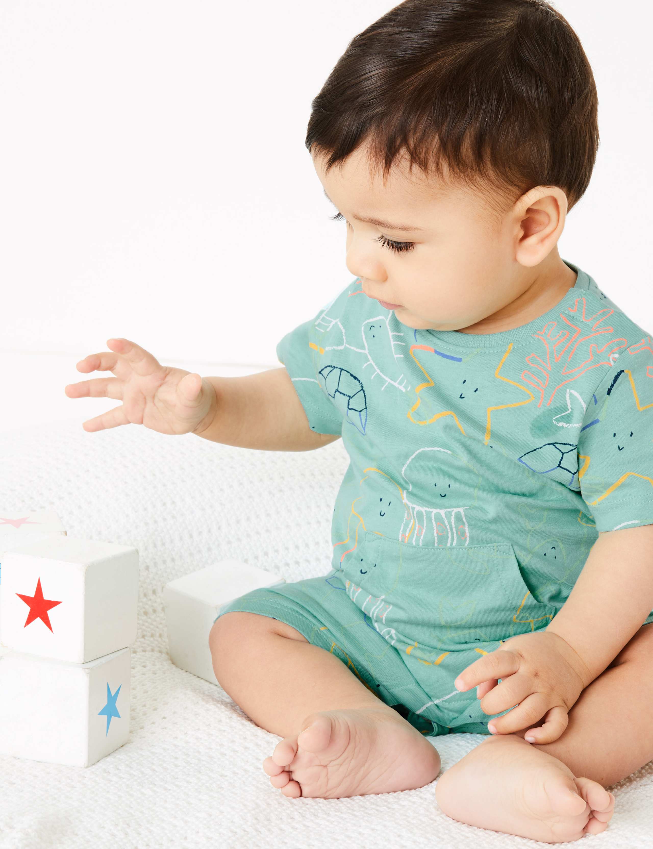 Pure Cotton Romper (0-3 Yrs) 1 of 5