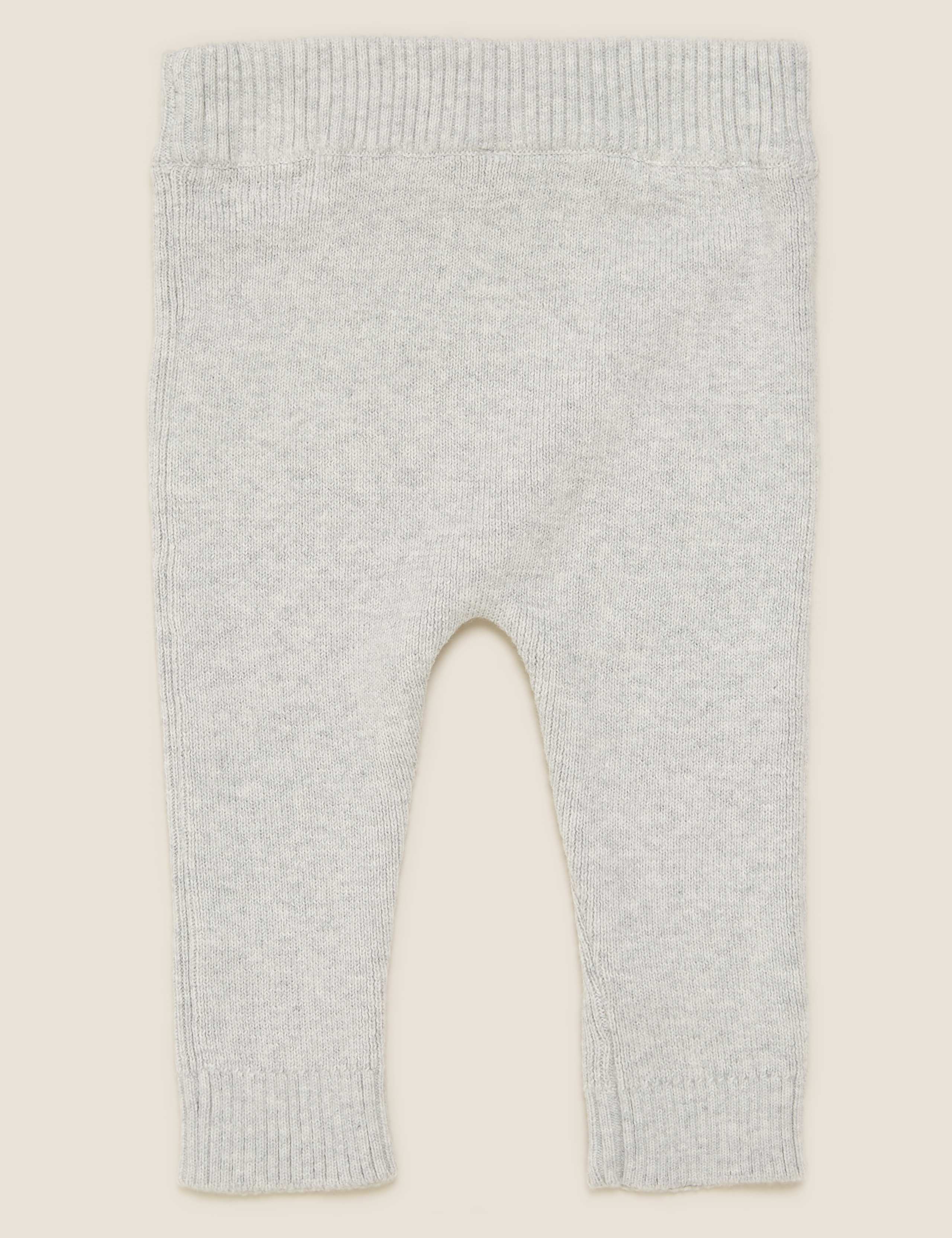 Pure Cotton Knitted Leggings (0-3 Yrs) 2 of 3