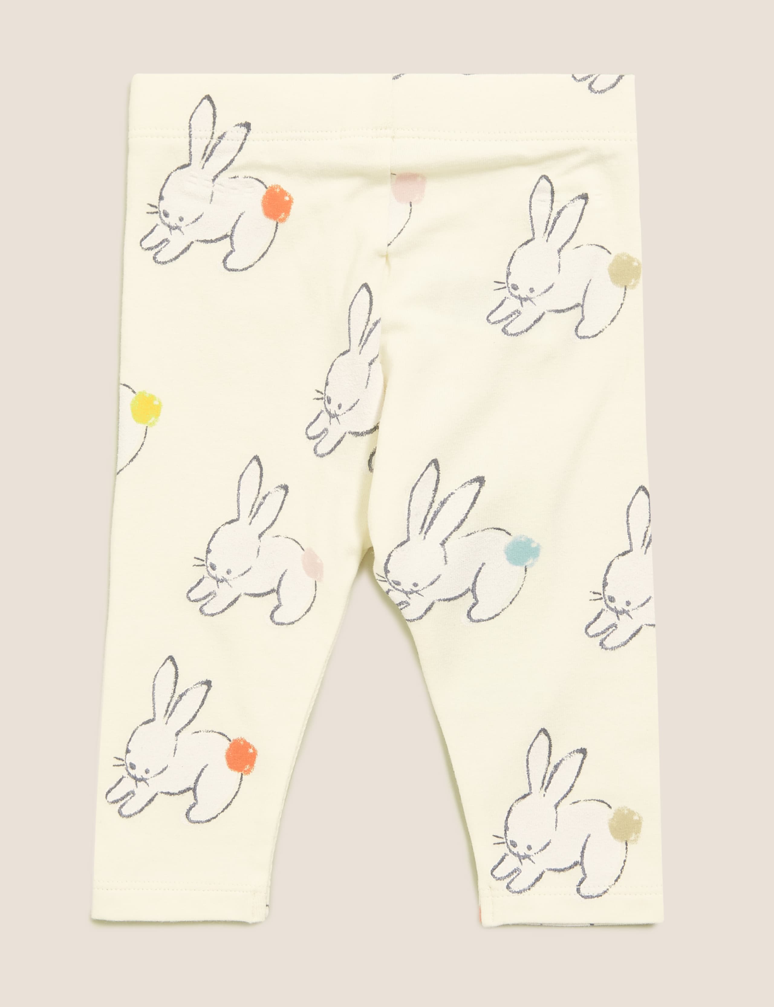 Organic Cotton Bunny Print Leggings (0-3 Yrs) 2 of 3