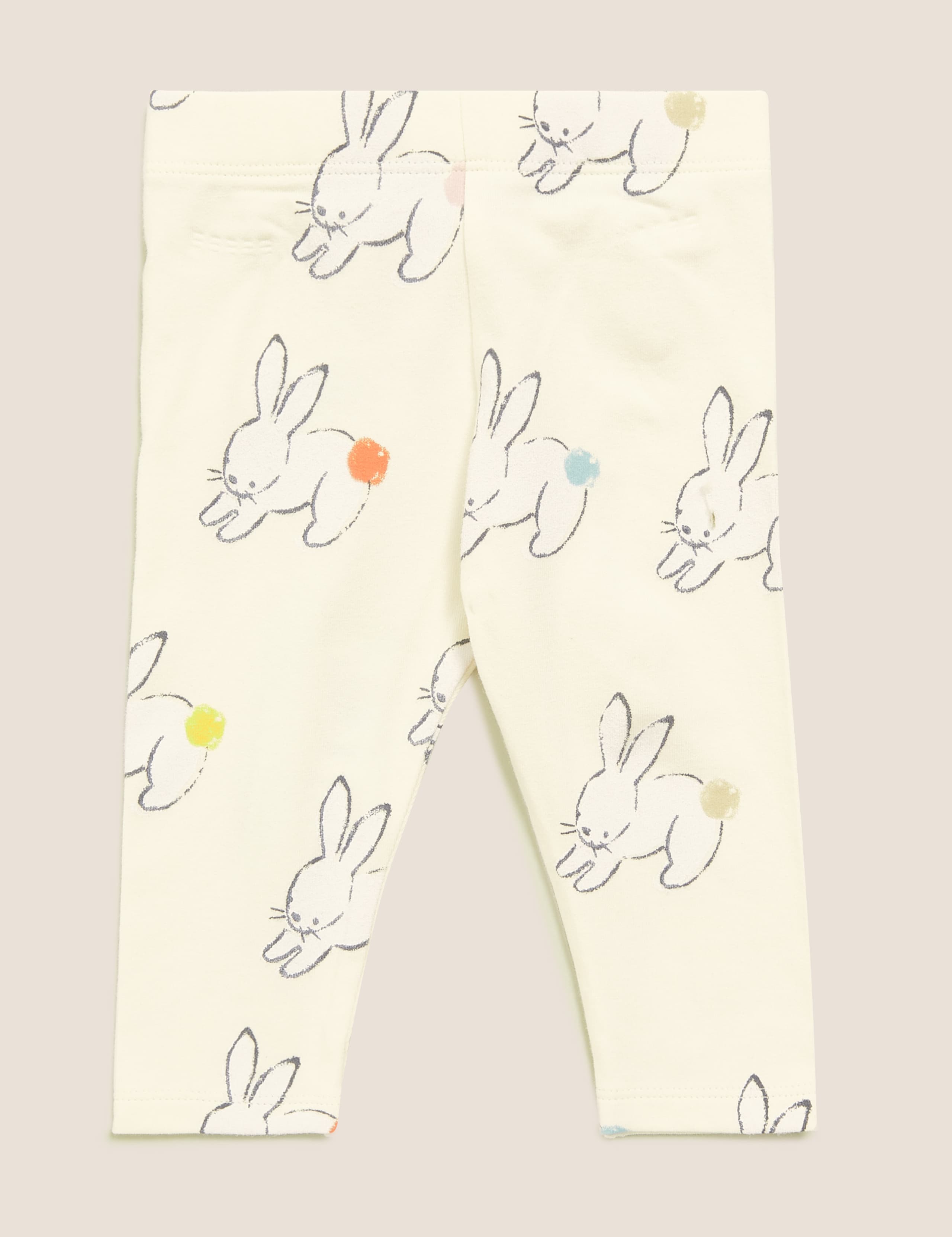 Organic Cotton Bunny Print Leggings (0-3 Yrs) 1 of 3