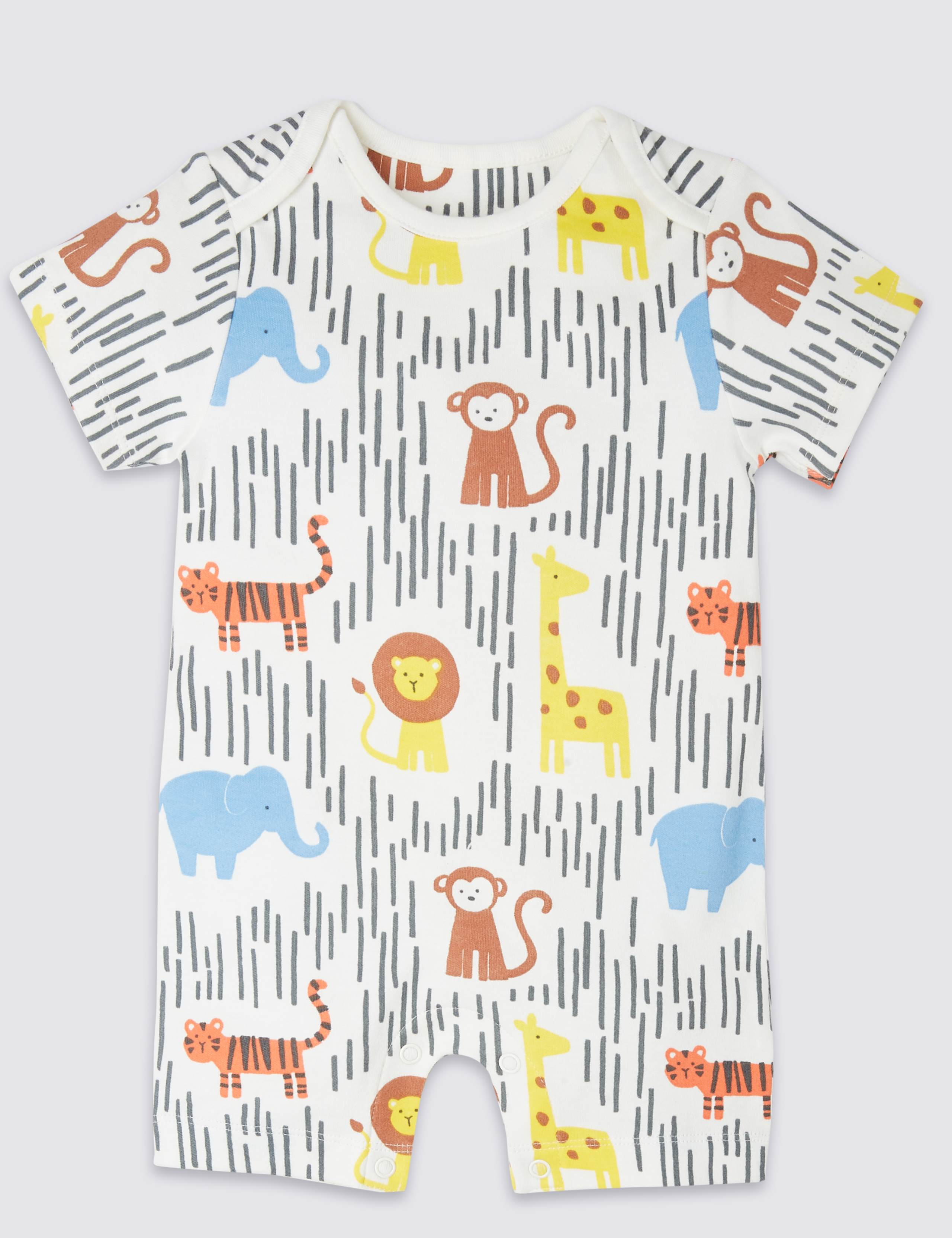 3 Pack Organic Cotton Rompers 4 of 6