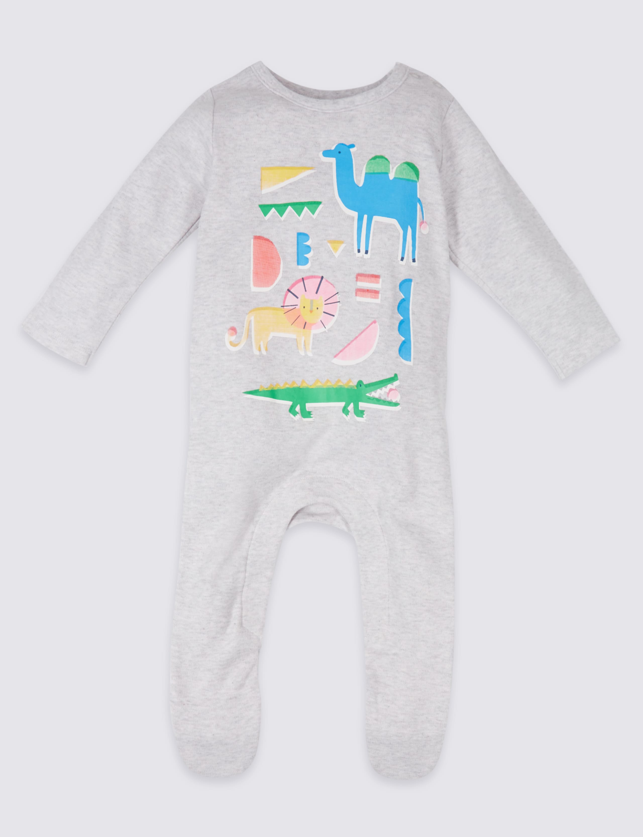 2 Pack Pure Cotton Sleepsuits 3 of 10