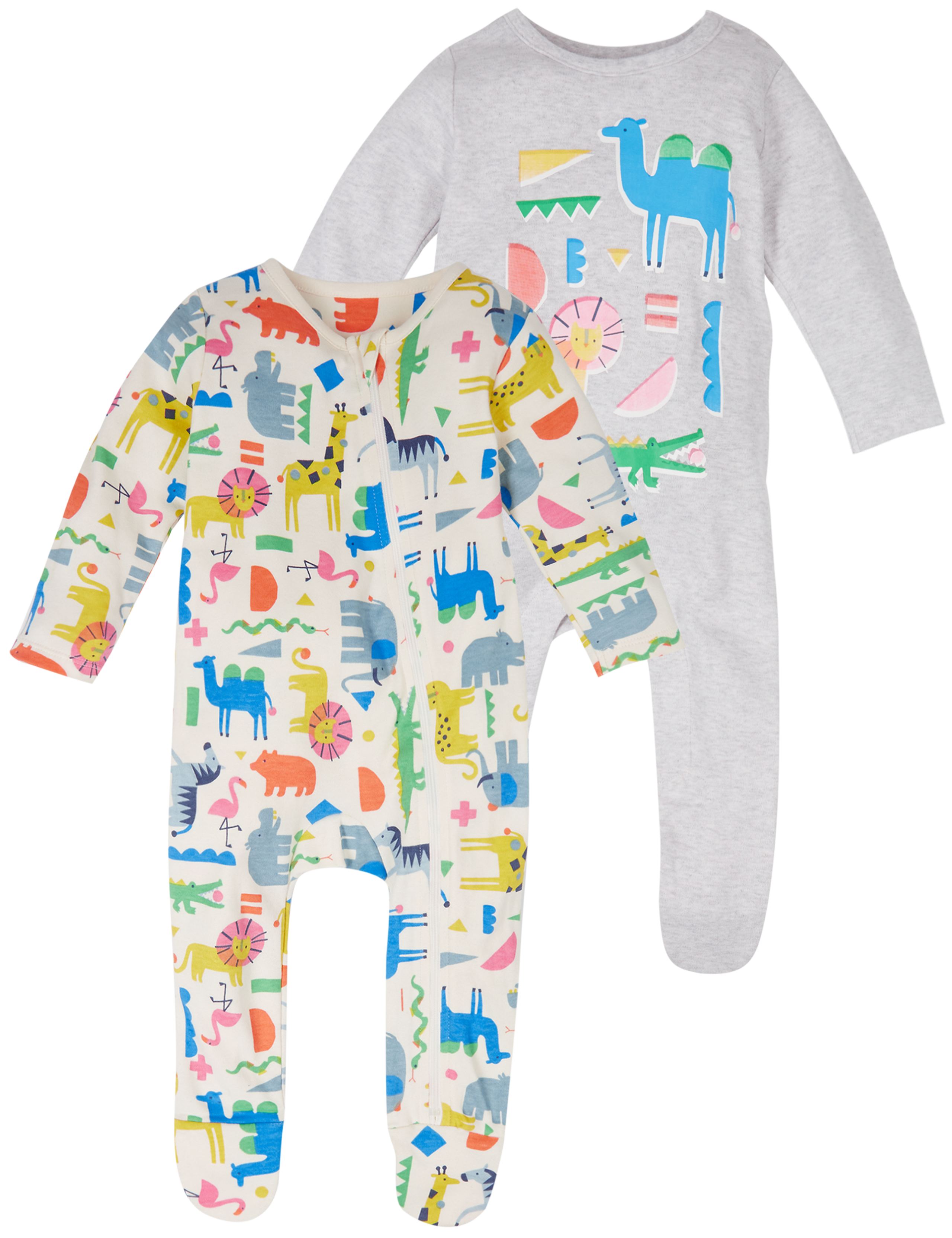 2 Pack Pure Cotton Sleepsuits 10 of 10