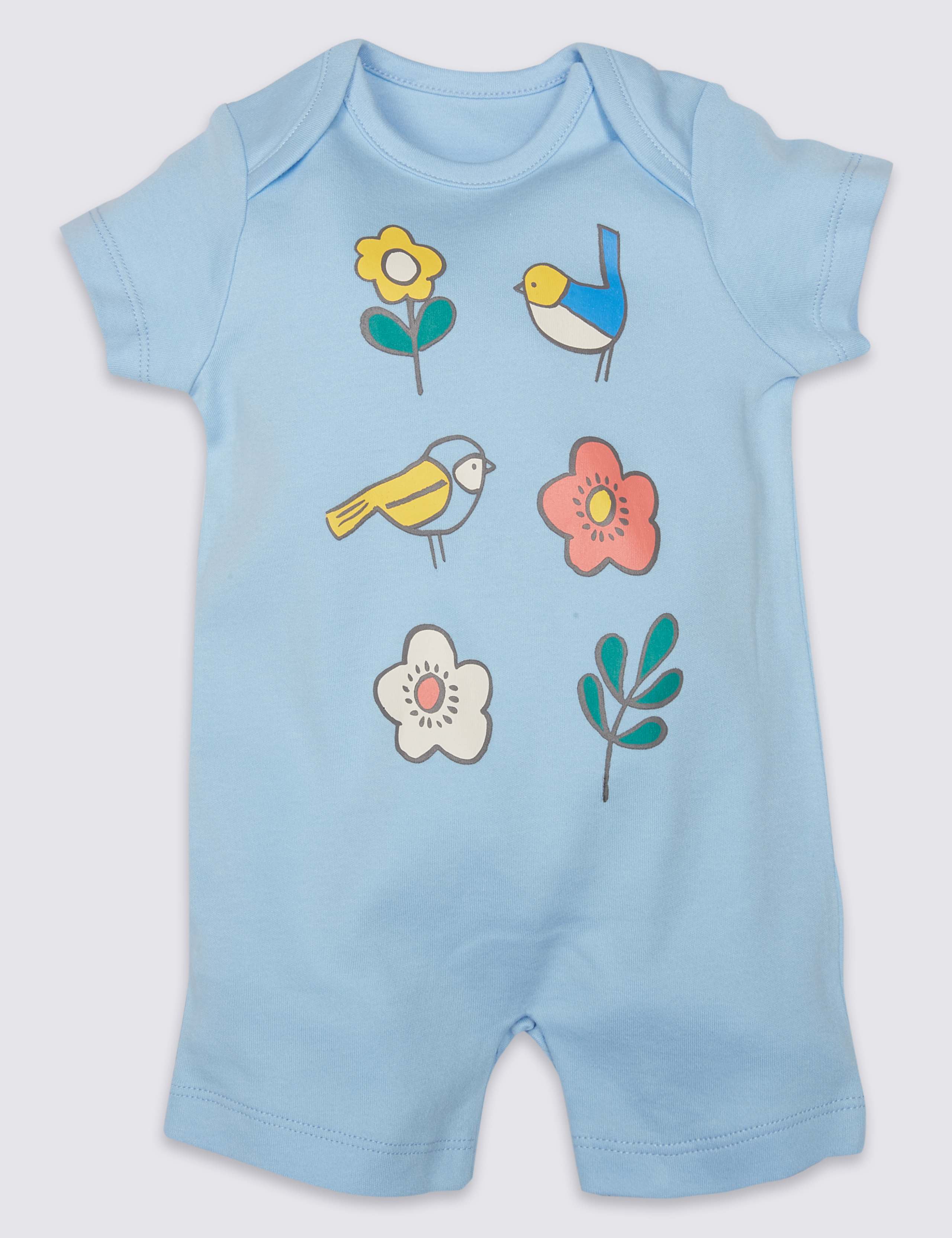 3 Pack Pure Cotton Floral  Rompers 3 of 7